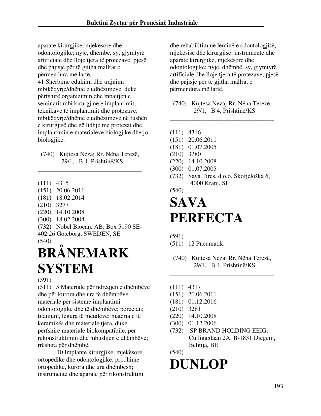 Faqja 193 e buletinit
