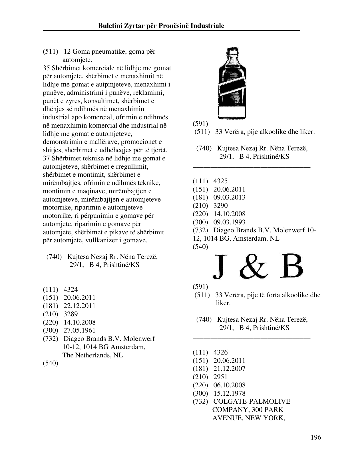Faqja 196 e buletinit