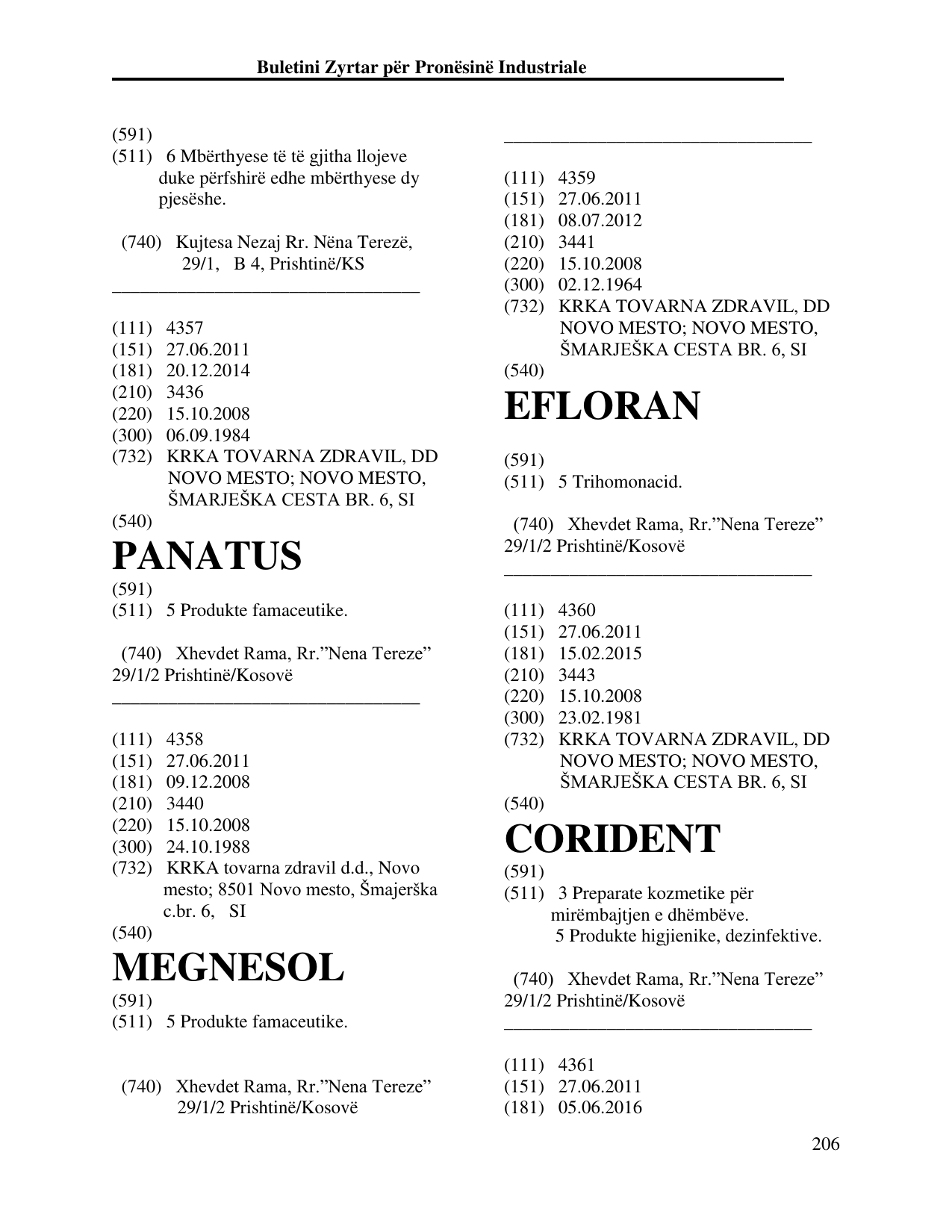 Faqja 206 e buletinit