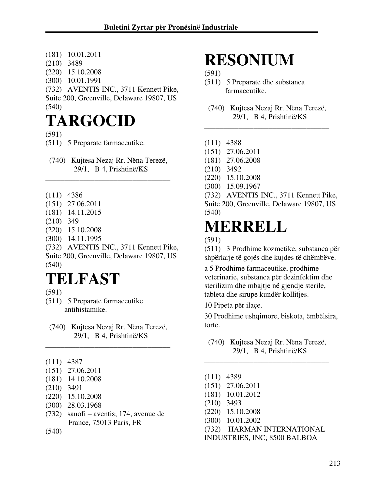 Faqja 213 e buletinit