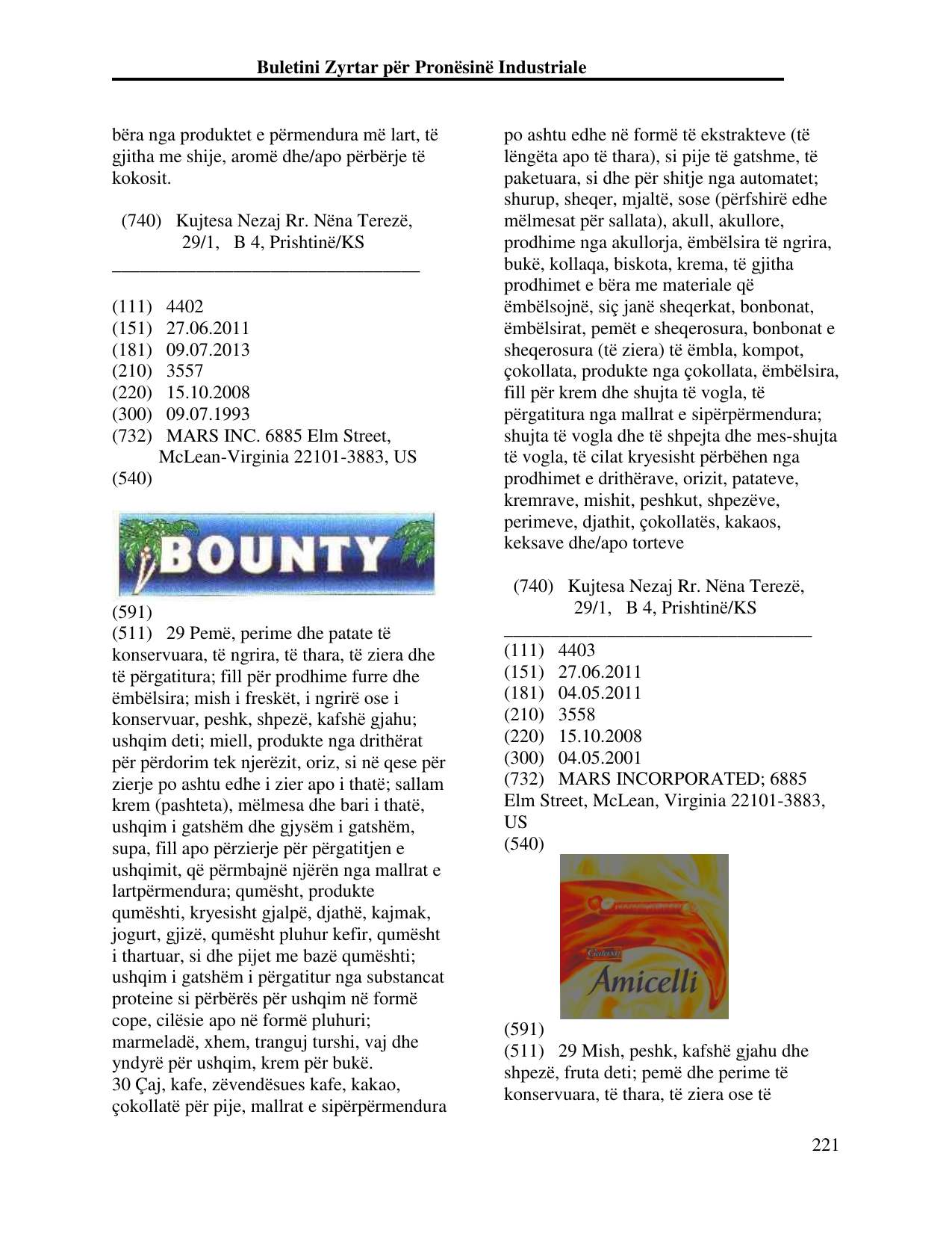 Faqja 221 e buletinit