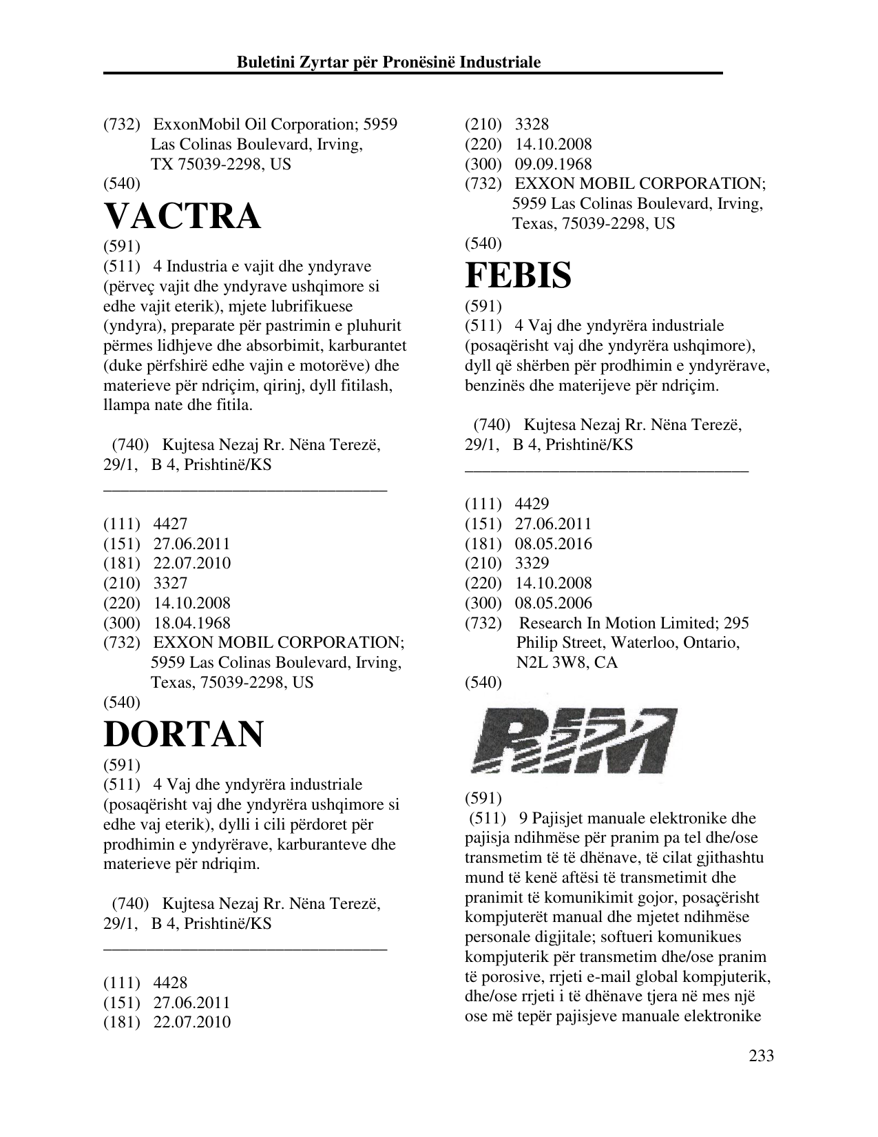 Faqja 233 e buletinit