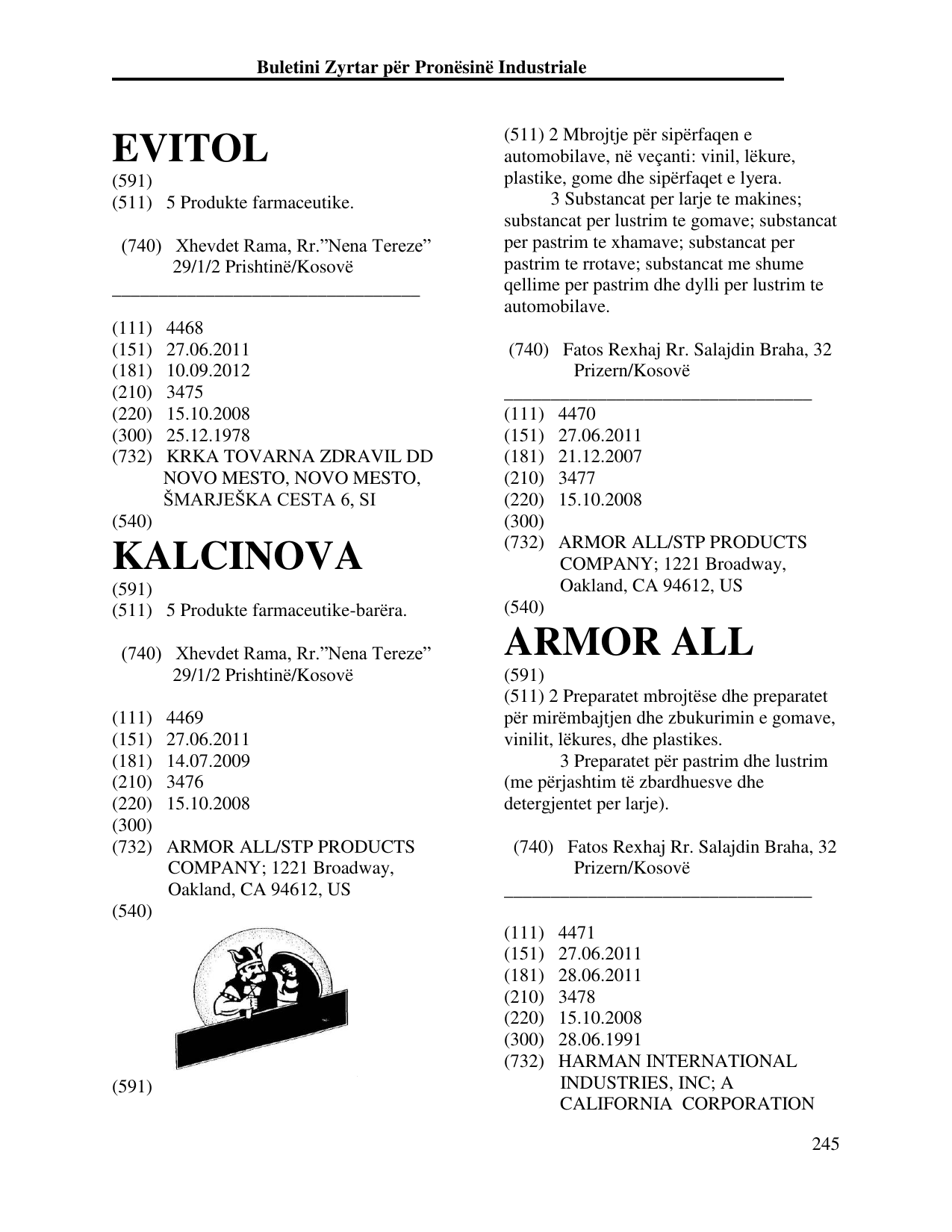 Faqja 245 e buletinit
