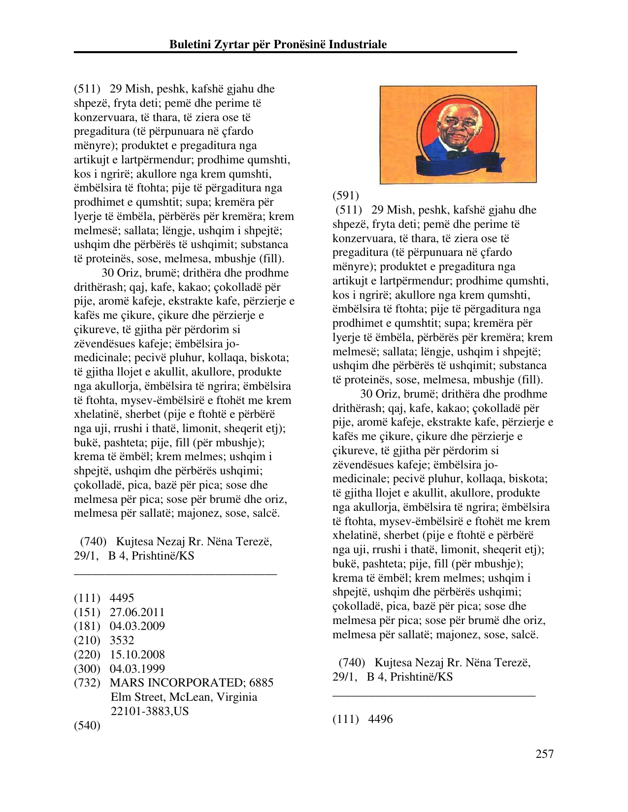 Faqja 257 e buletinit