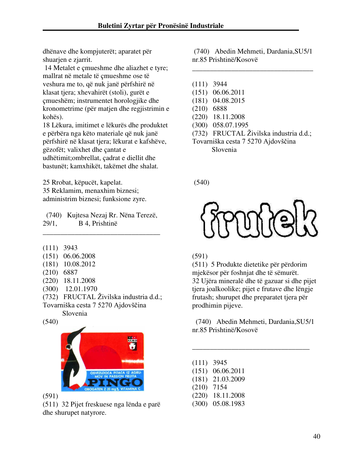 Faqja 40 e buletinit