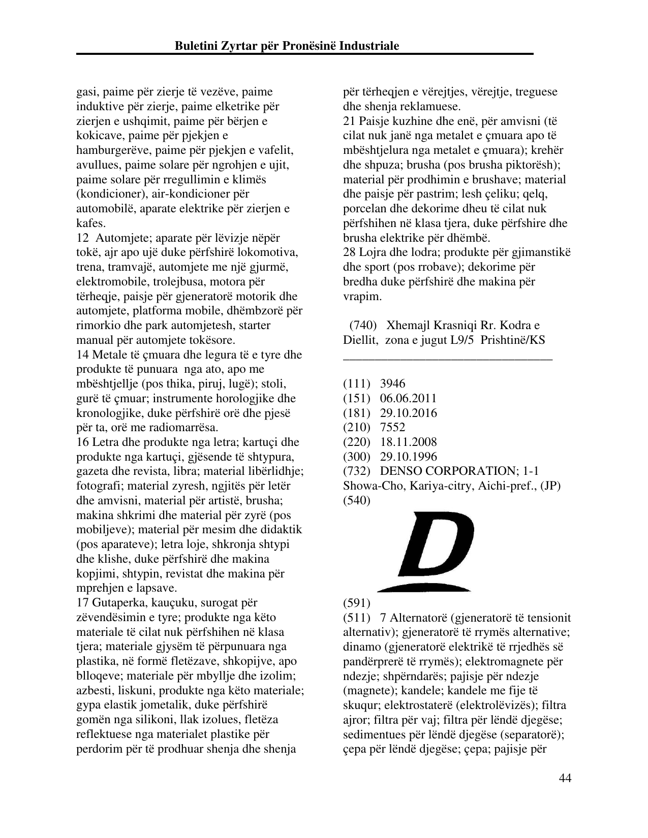 Faqja 44 e buletinit