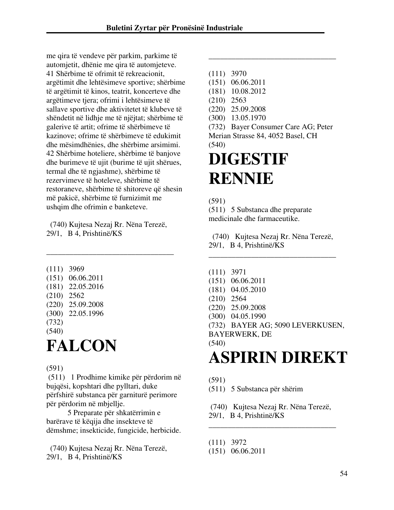 Faqja 54 e buletinit