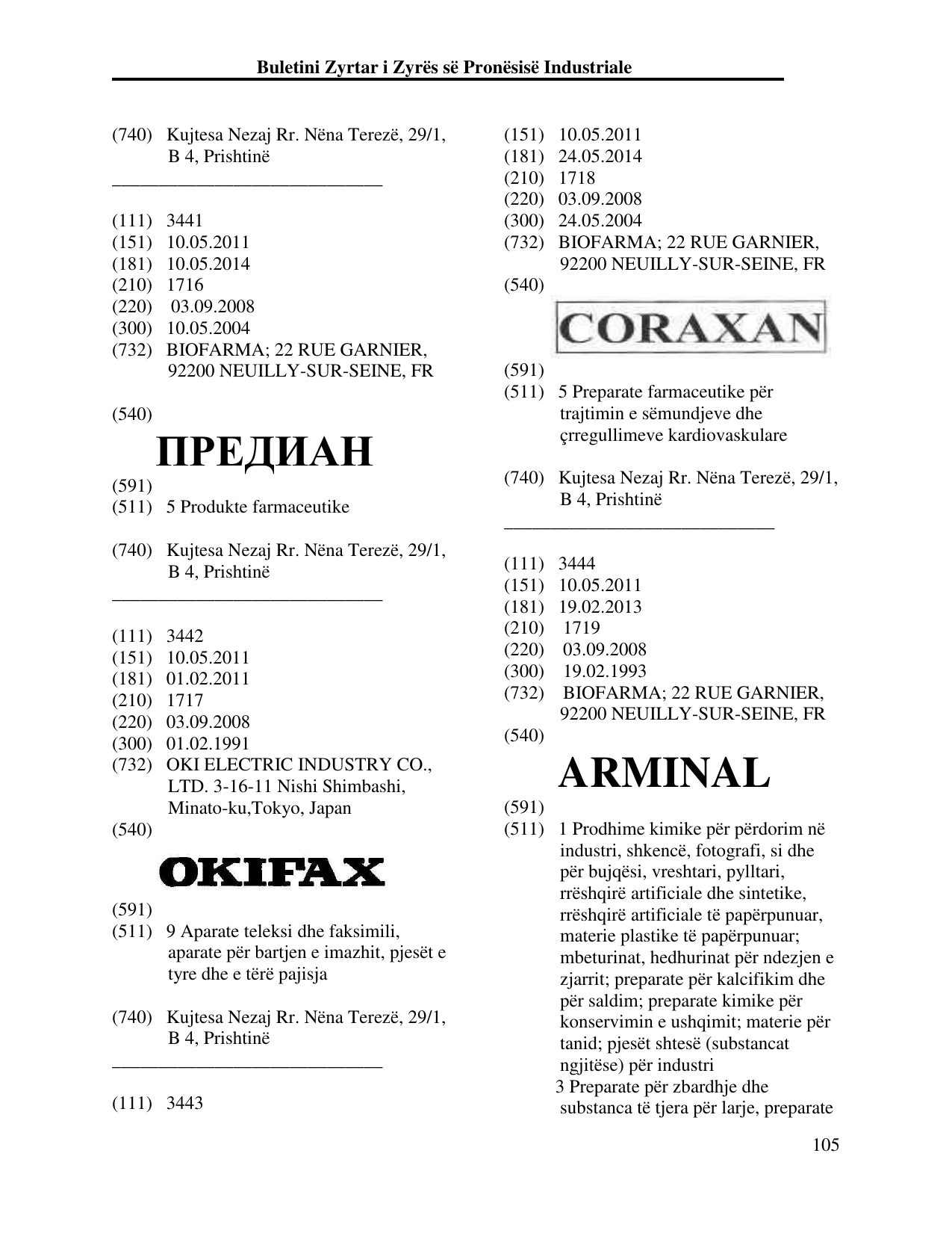 Faqja 105 e buletinit