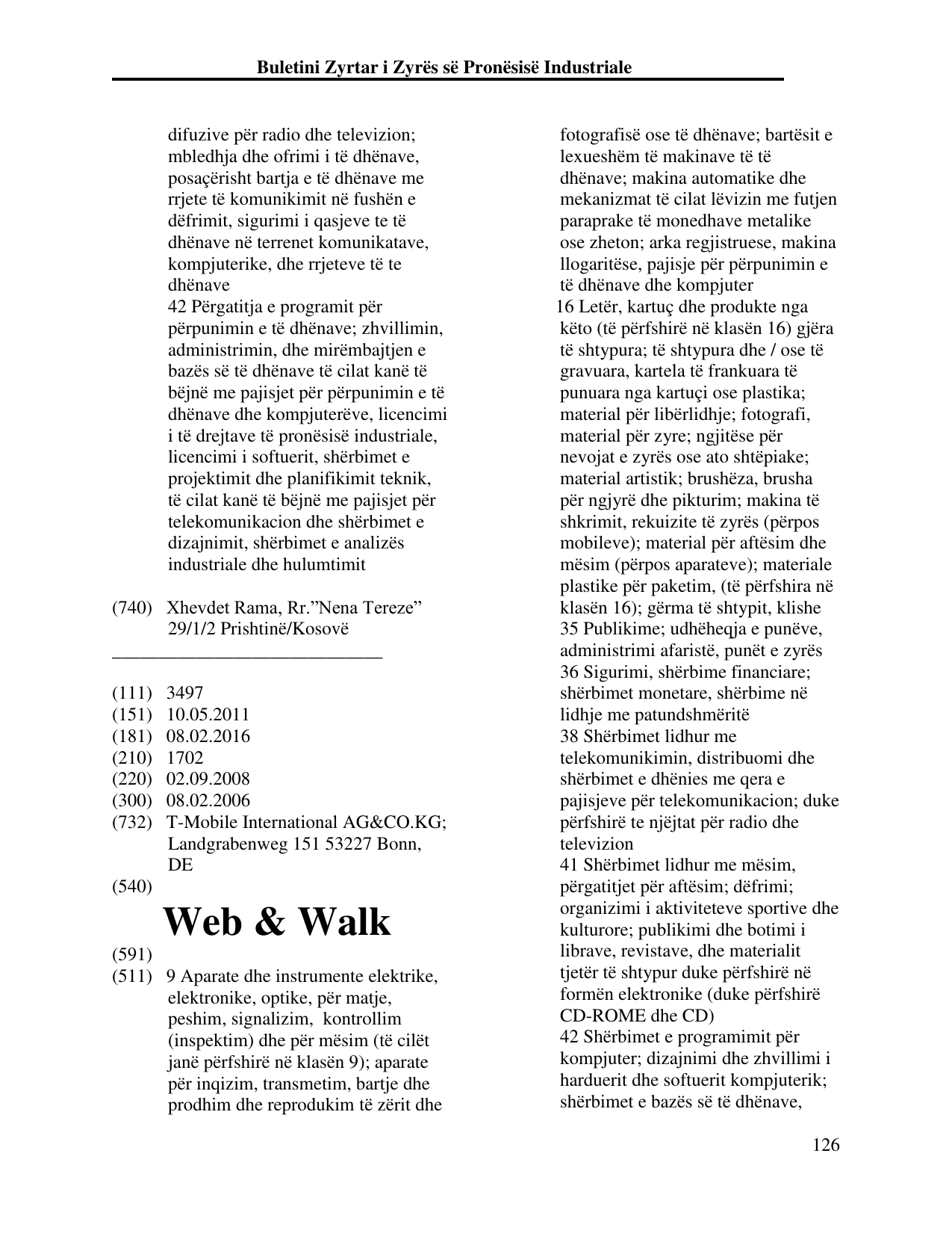 Faqja 126 e buletinit