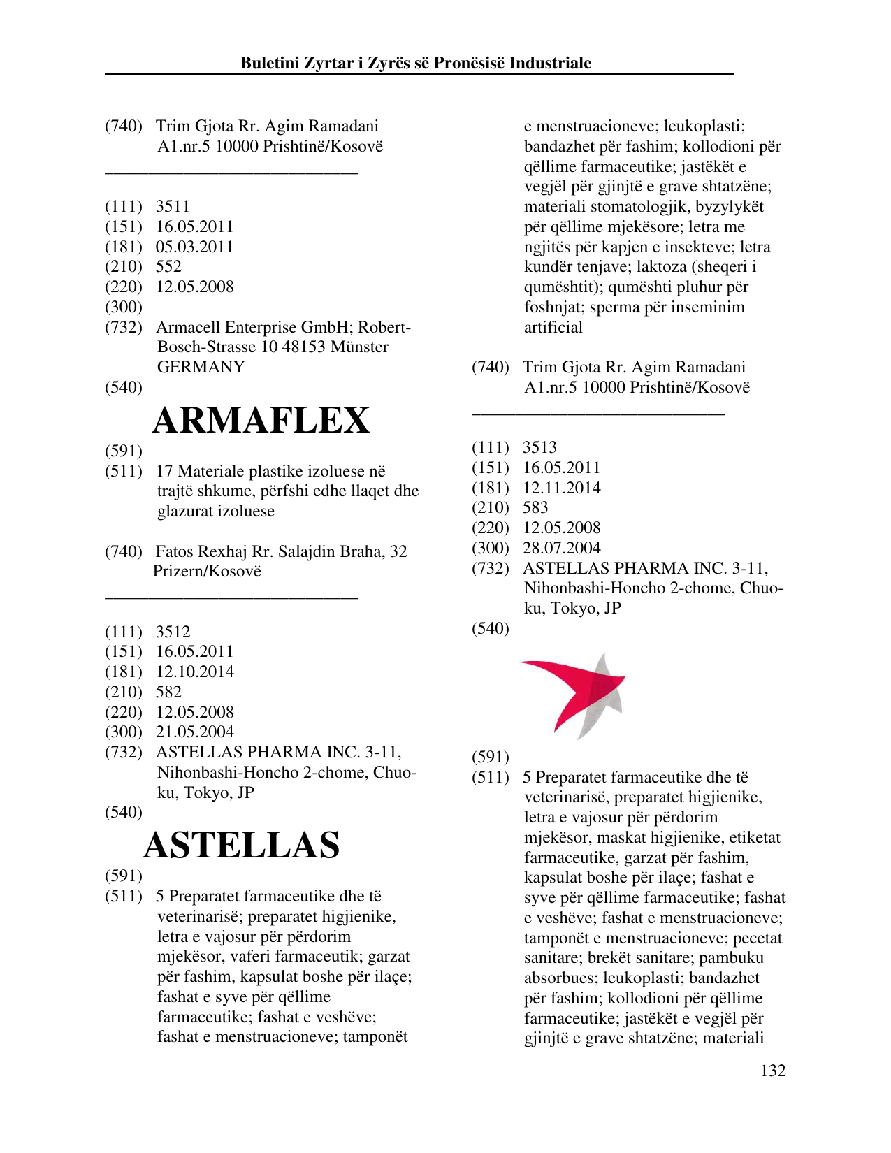 Faqja 132 e buletinit