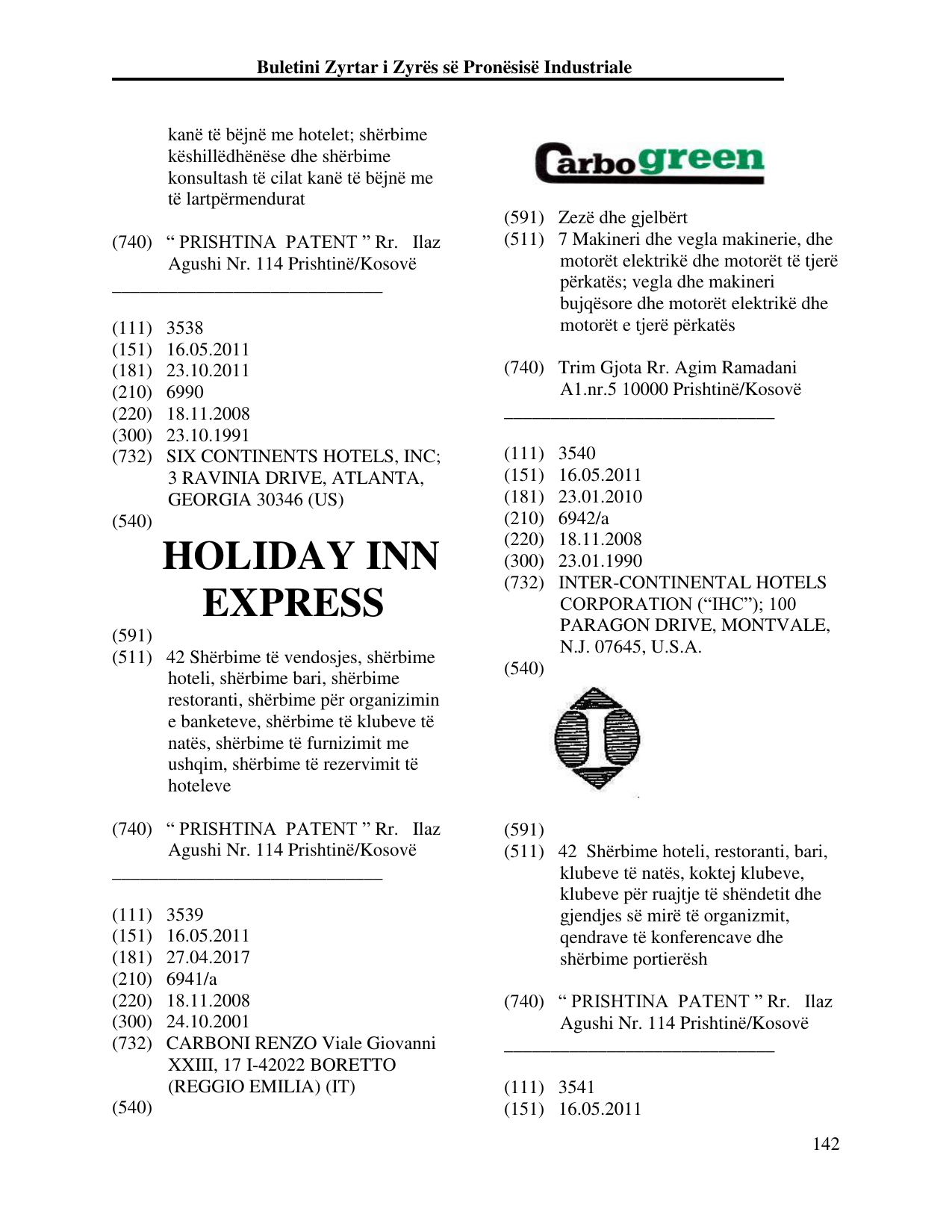 Faqja 142 e buletinit