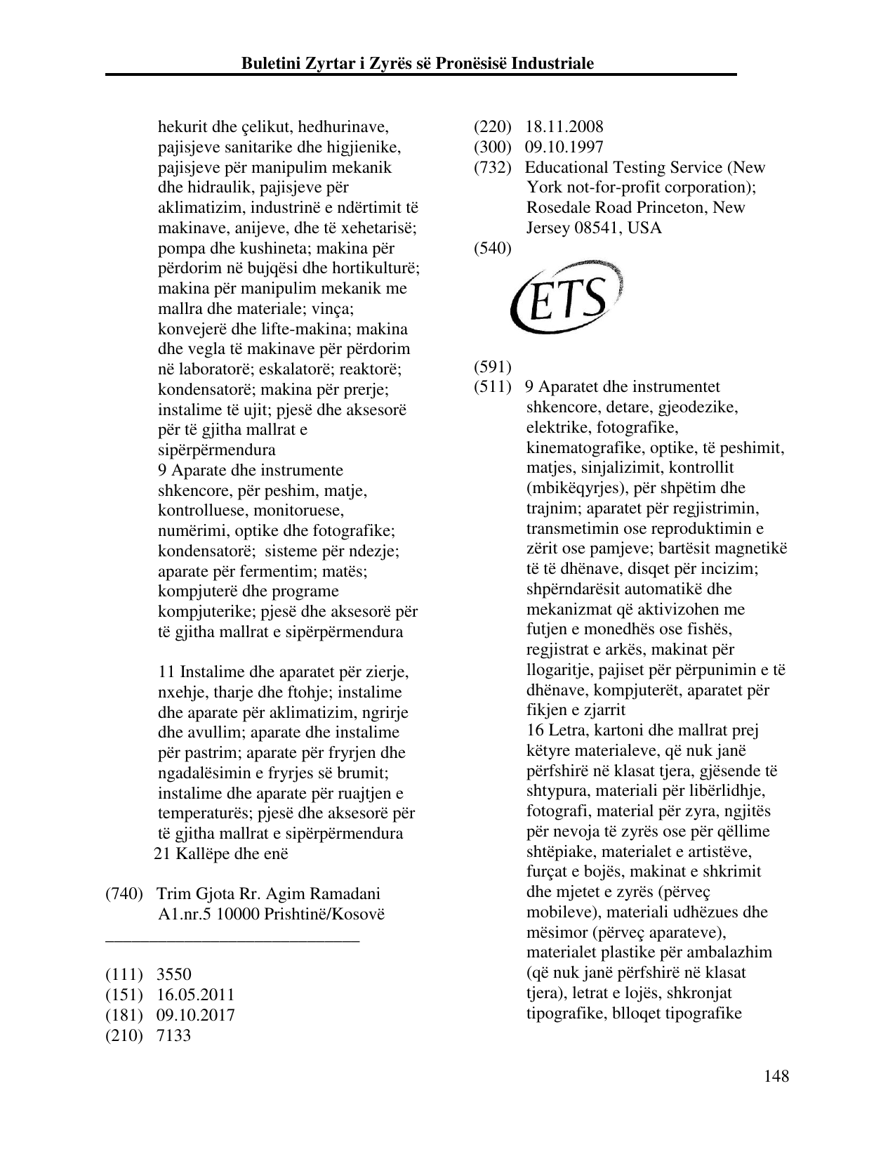 Faqja 148 e buletinit