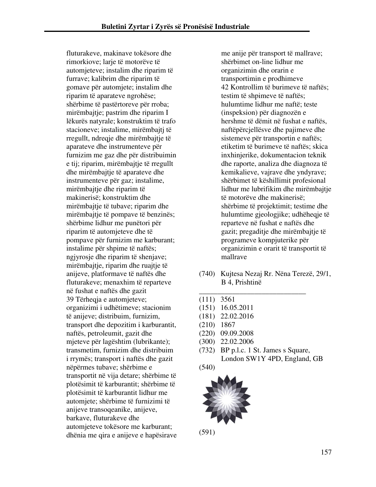 Faqja 157 e buletinit