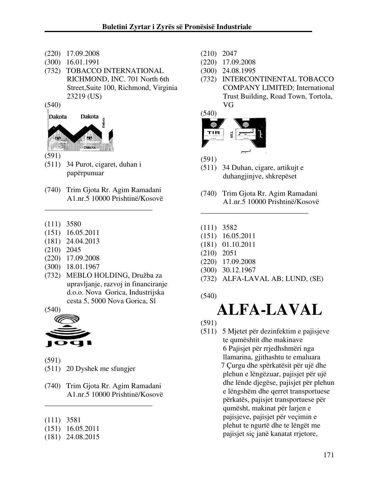 Faqja 171 e buletinit
