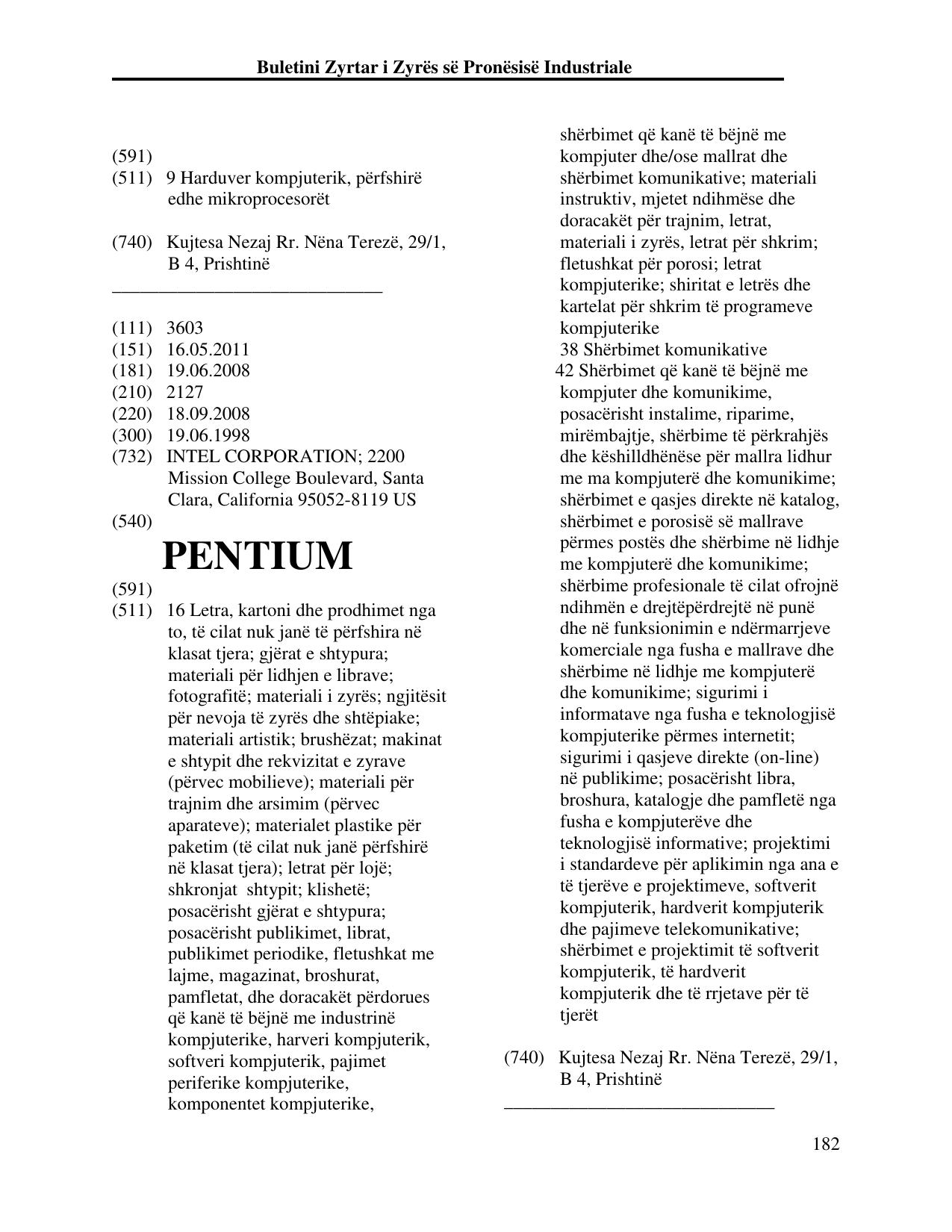 Faqja 182 e buletinit