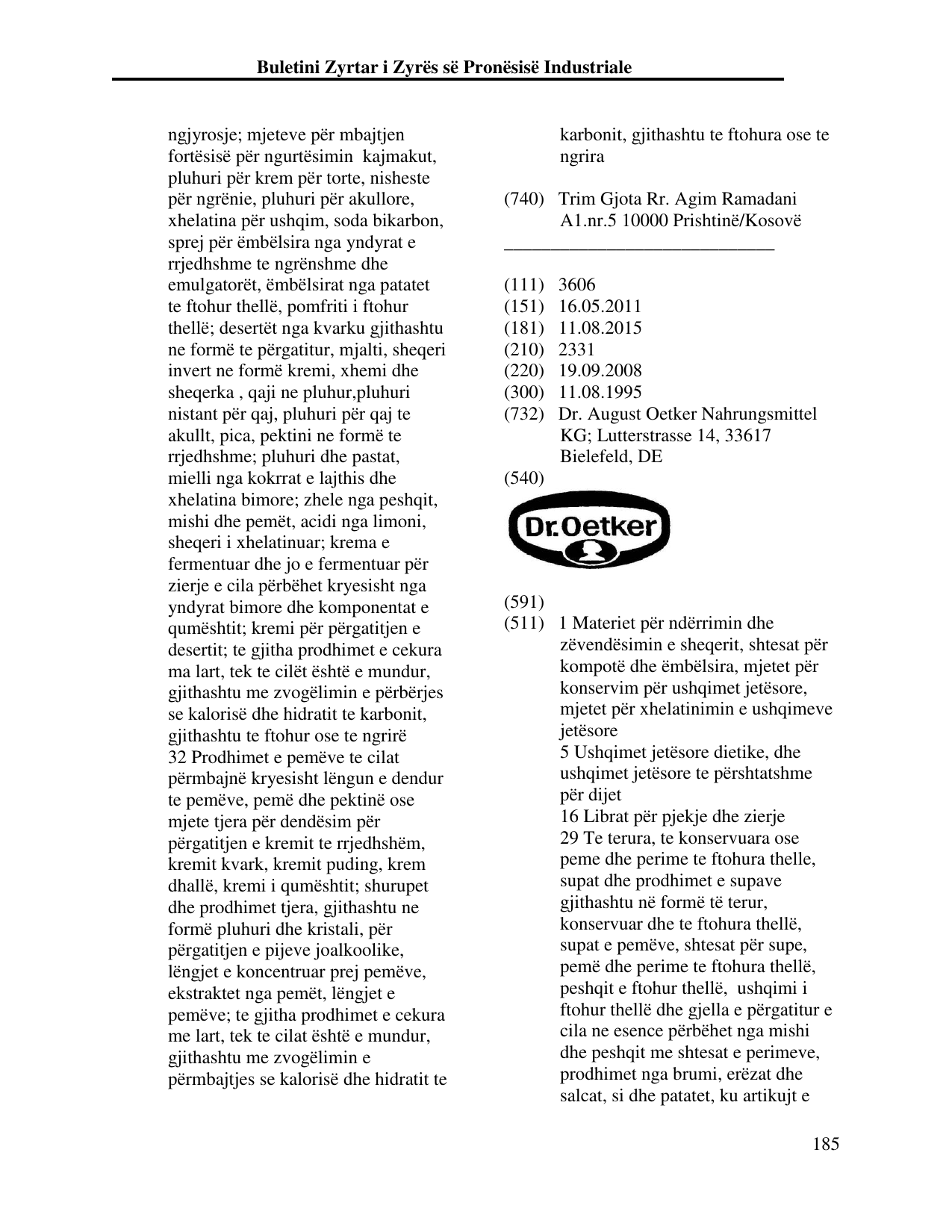 Faqja 185 e buletinit