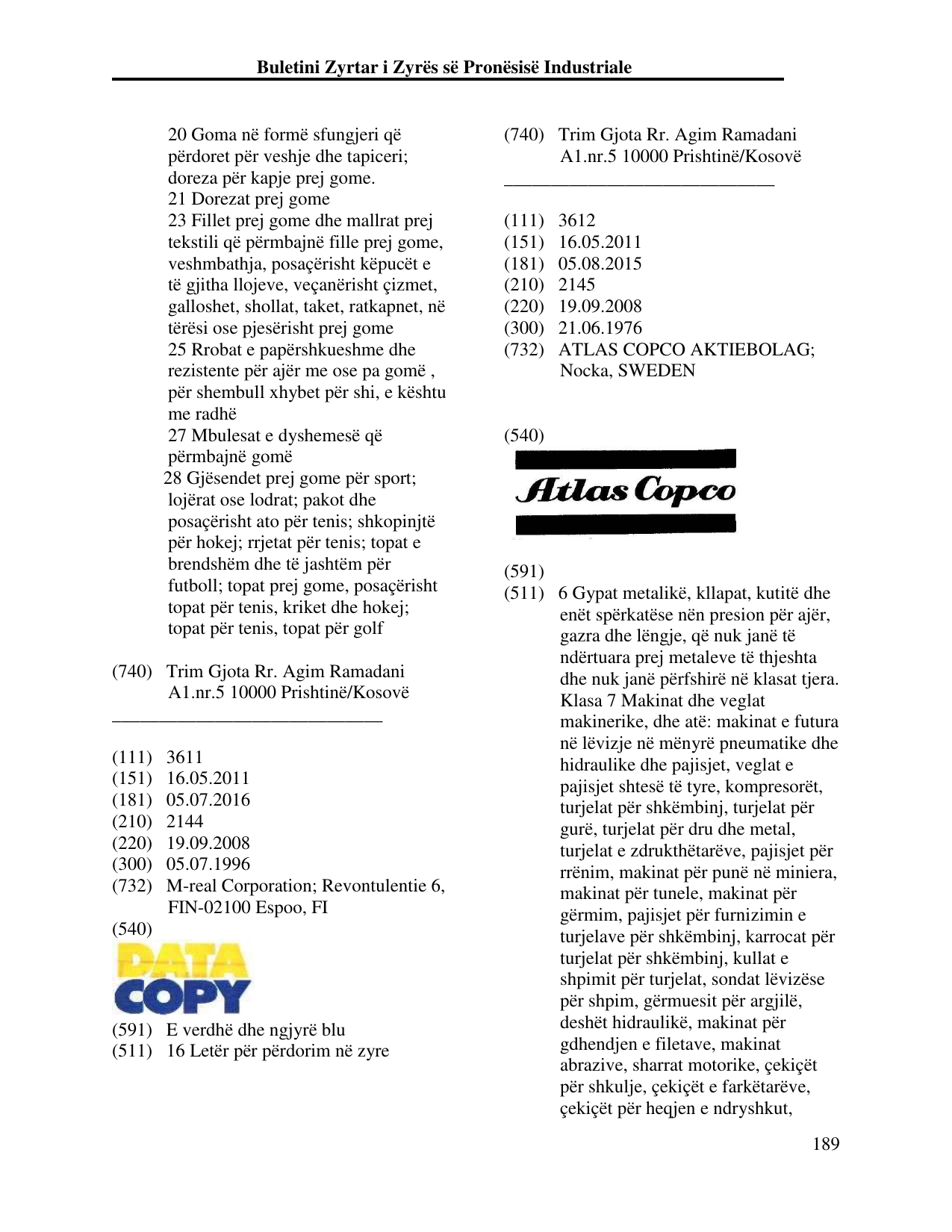Faqja 189 e buletinit