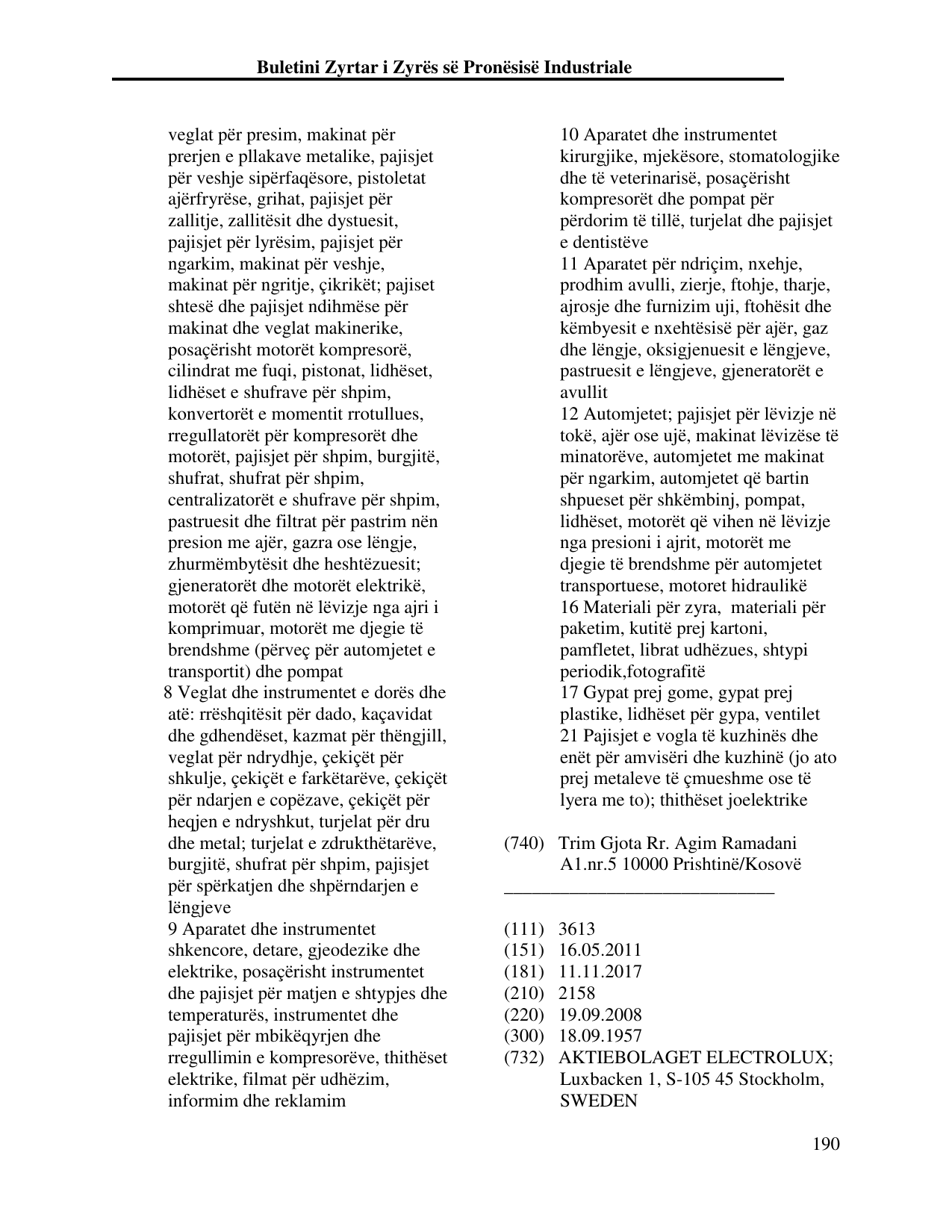 Faqja 190 e buletinit