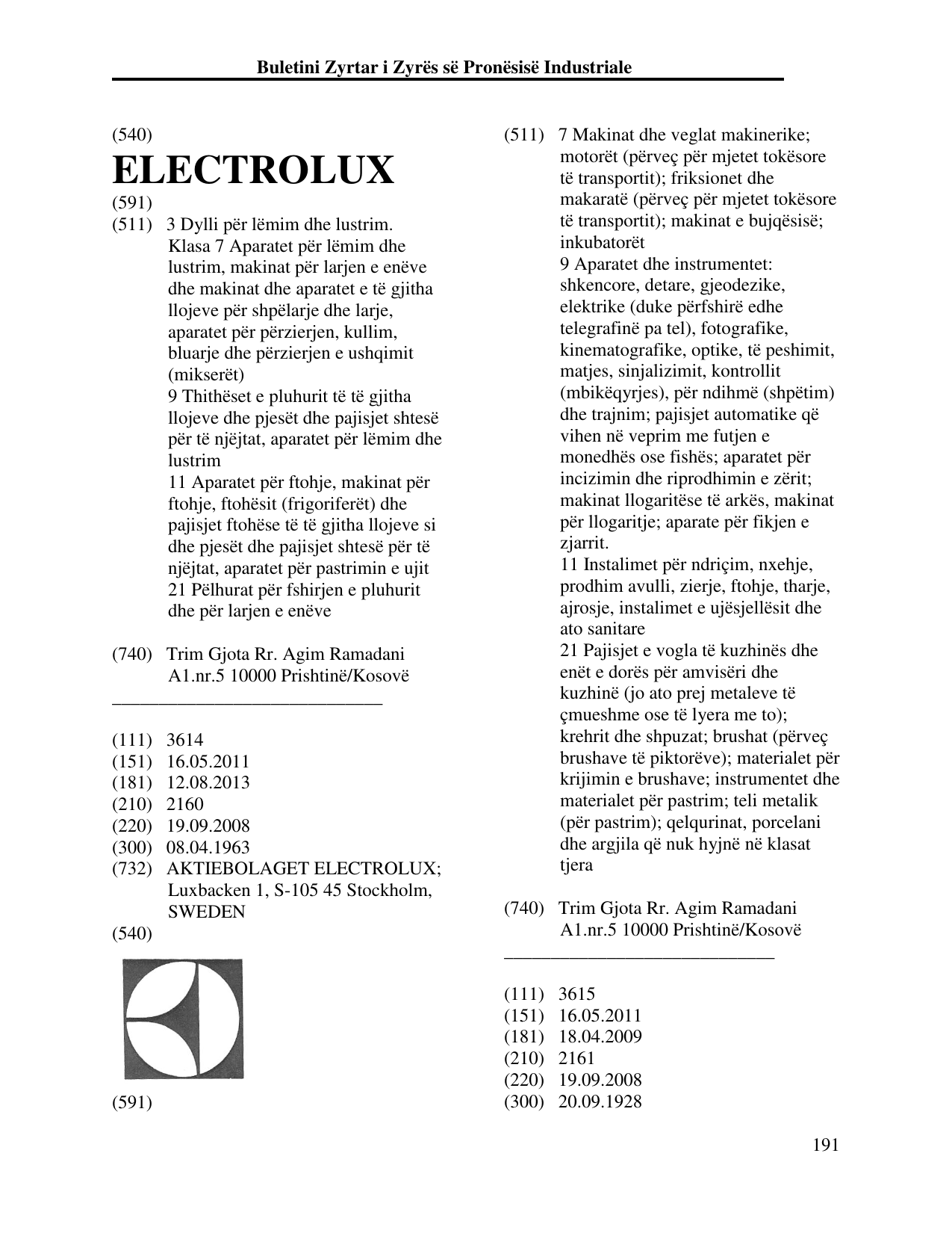 Faqja 191 e buletinit