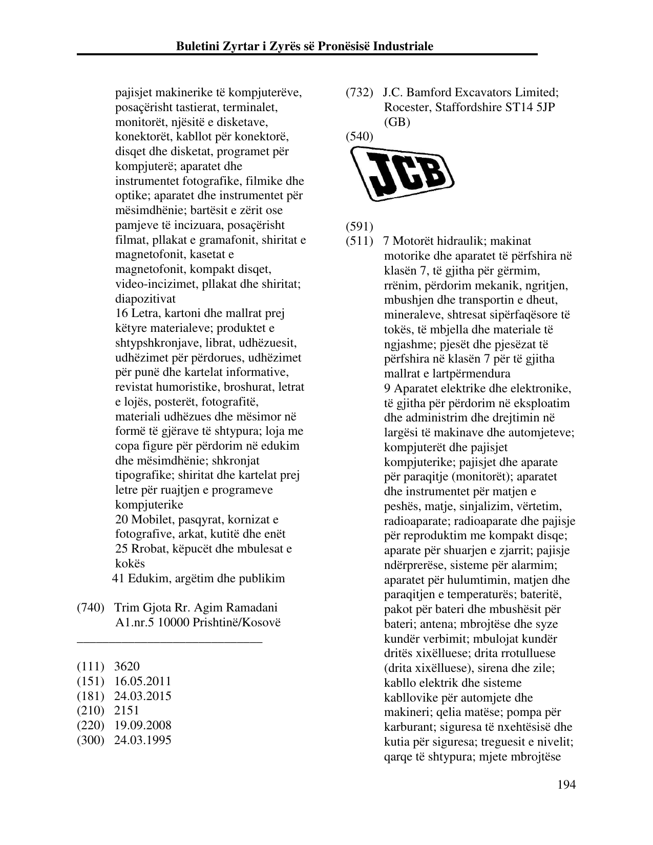 Faqja 194 e buletinit