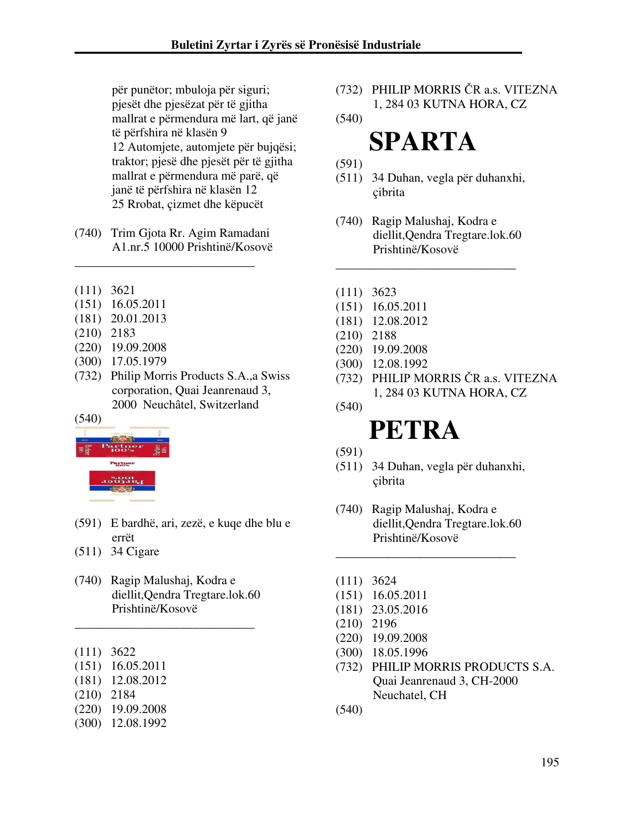 Faqja 195 e buletinit
