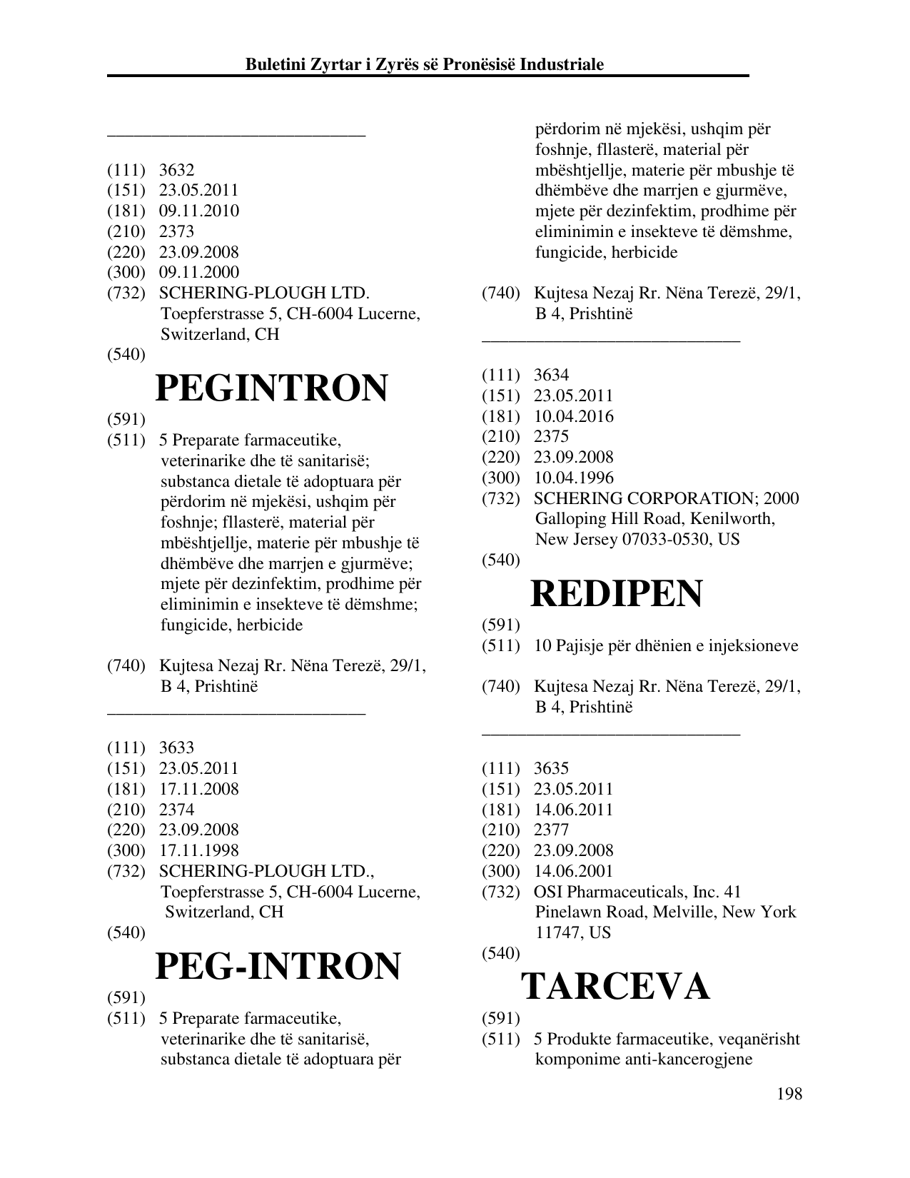 Faqja 198 e buletinit