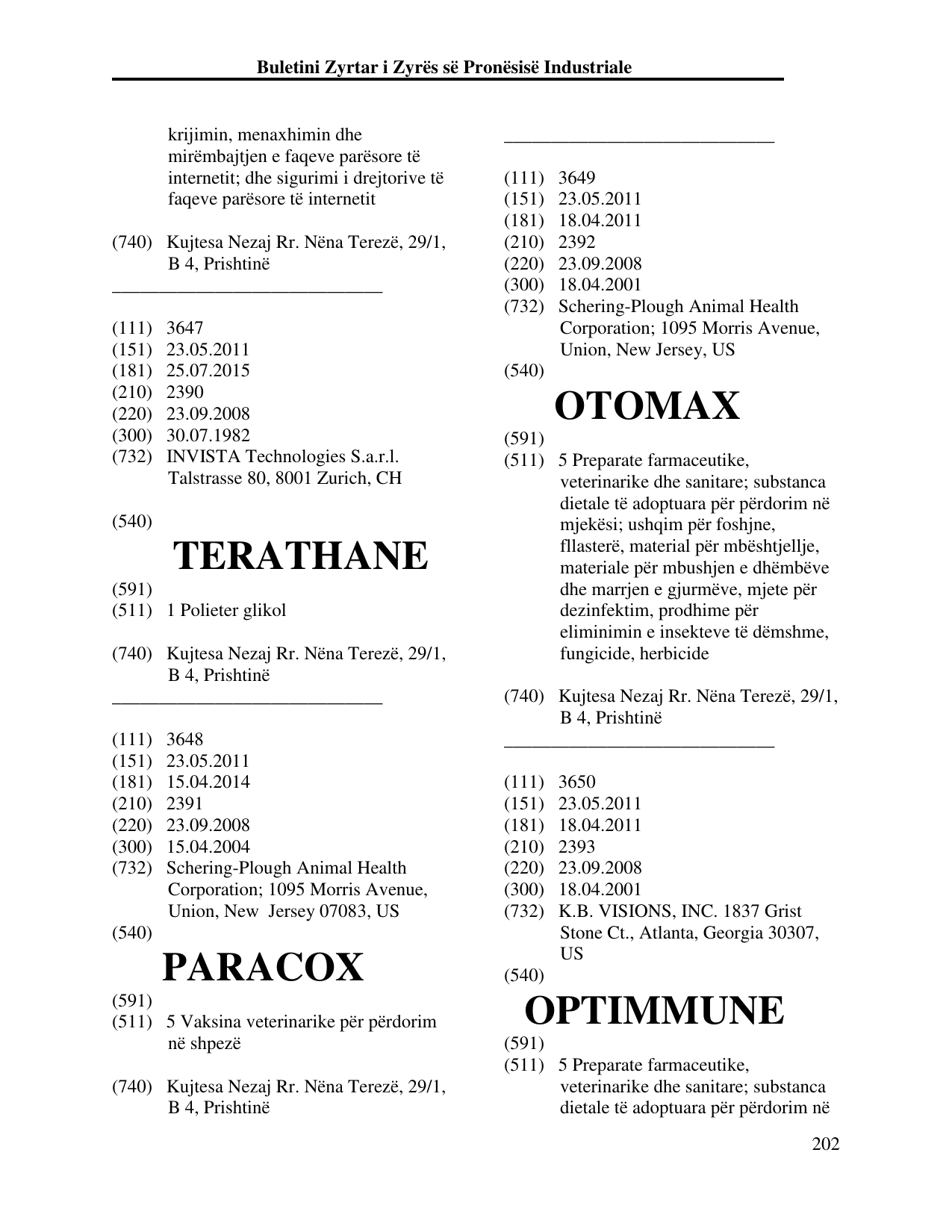 Faqja 202 e buletinit