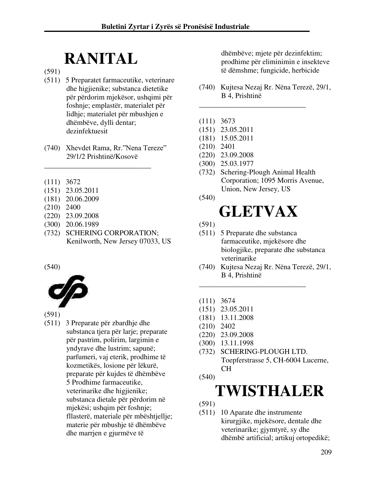 Faqja 209 e buletinit