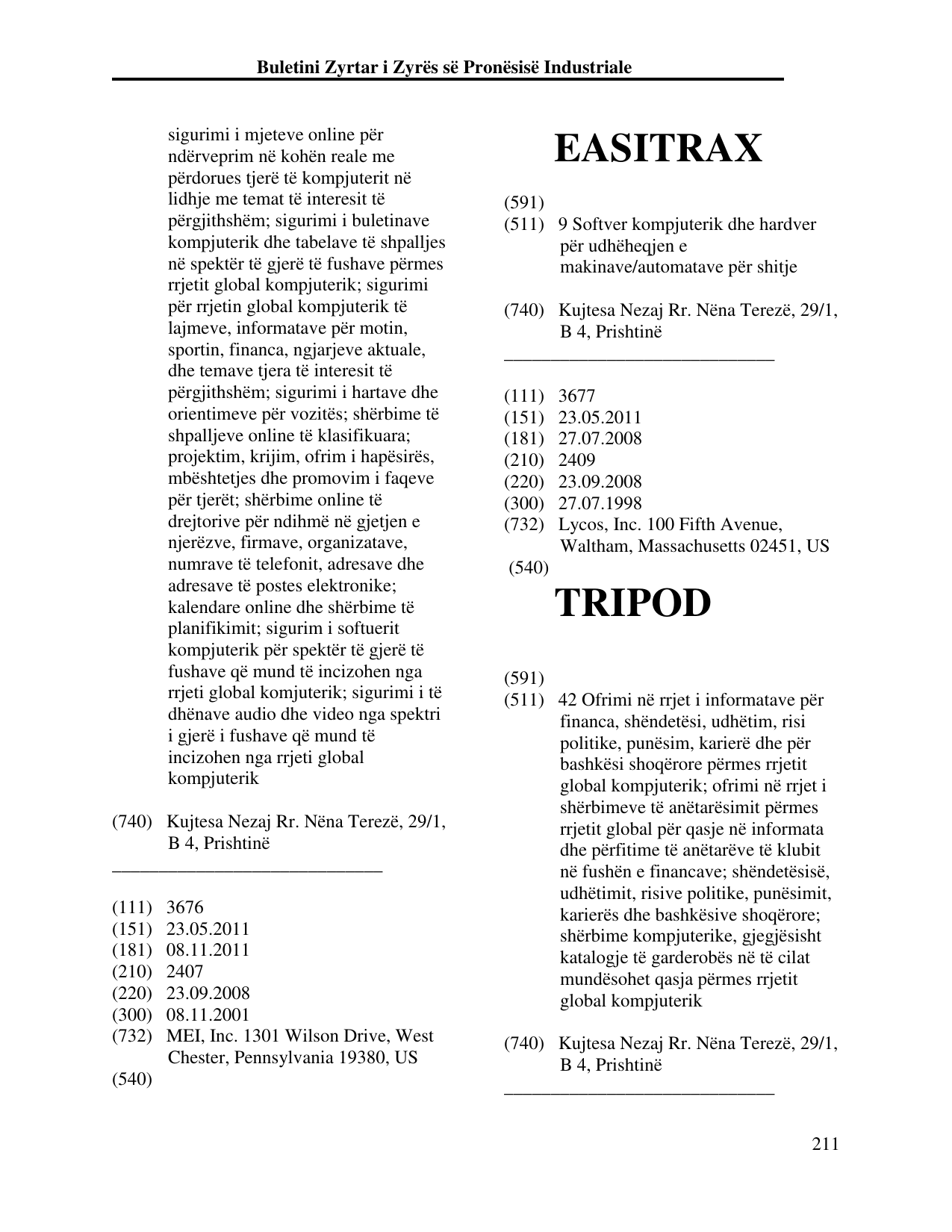 Faqja 211 e buletinit