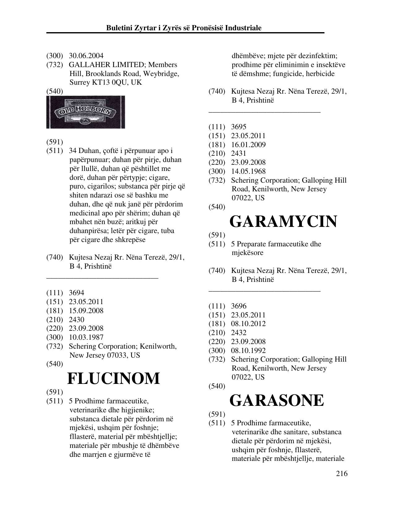 Faqja 216 e buletinit