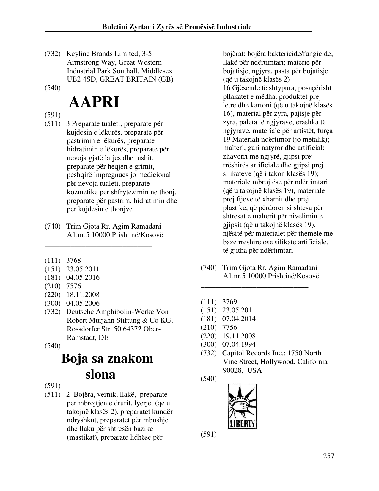 Faqja 257 e buletinit