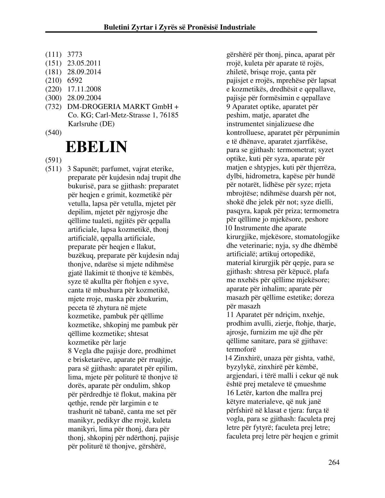 Faqja 264 e buletinit