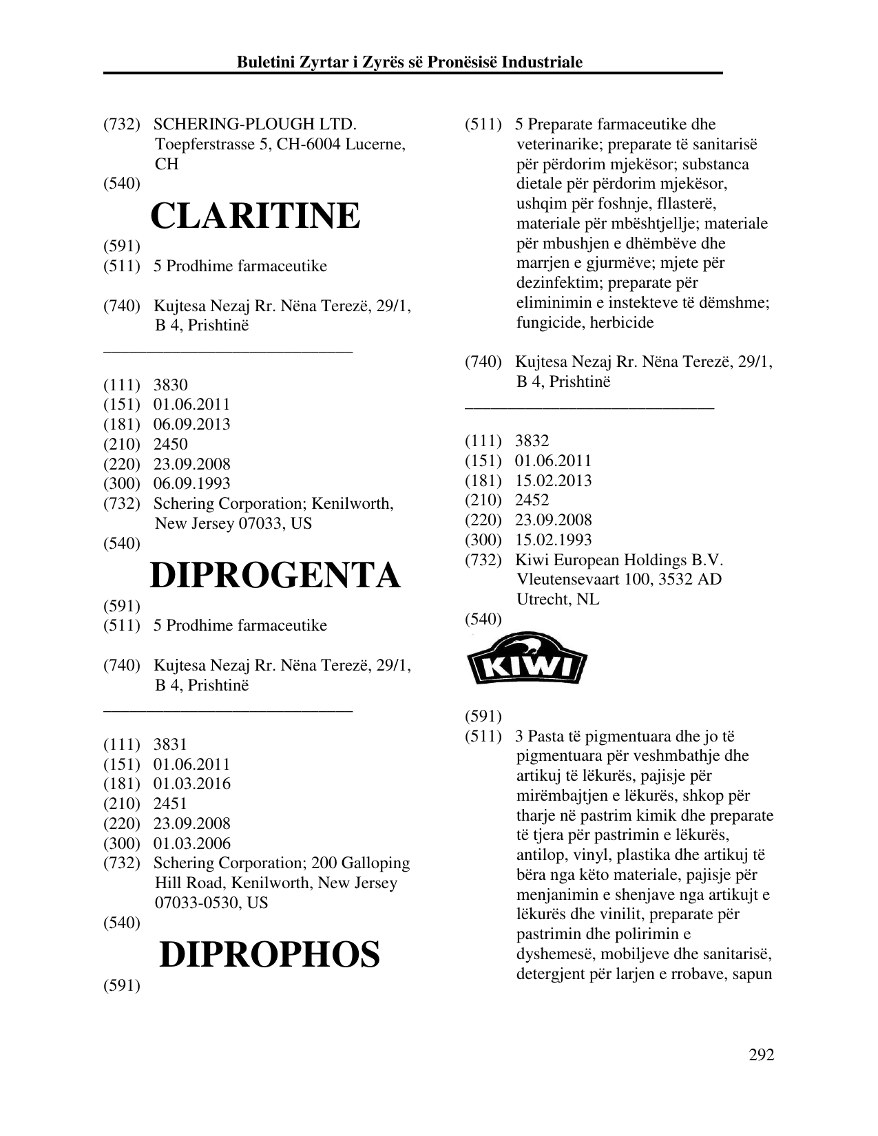 Faqja 292 e buletinit