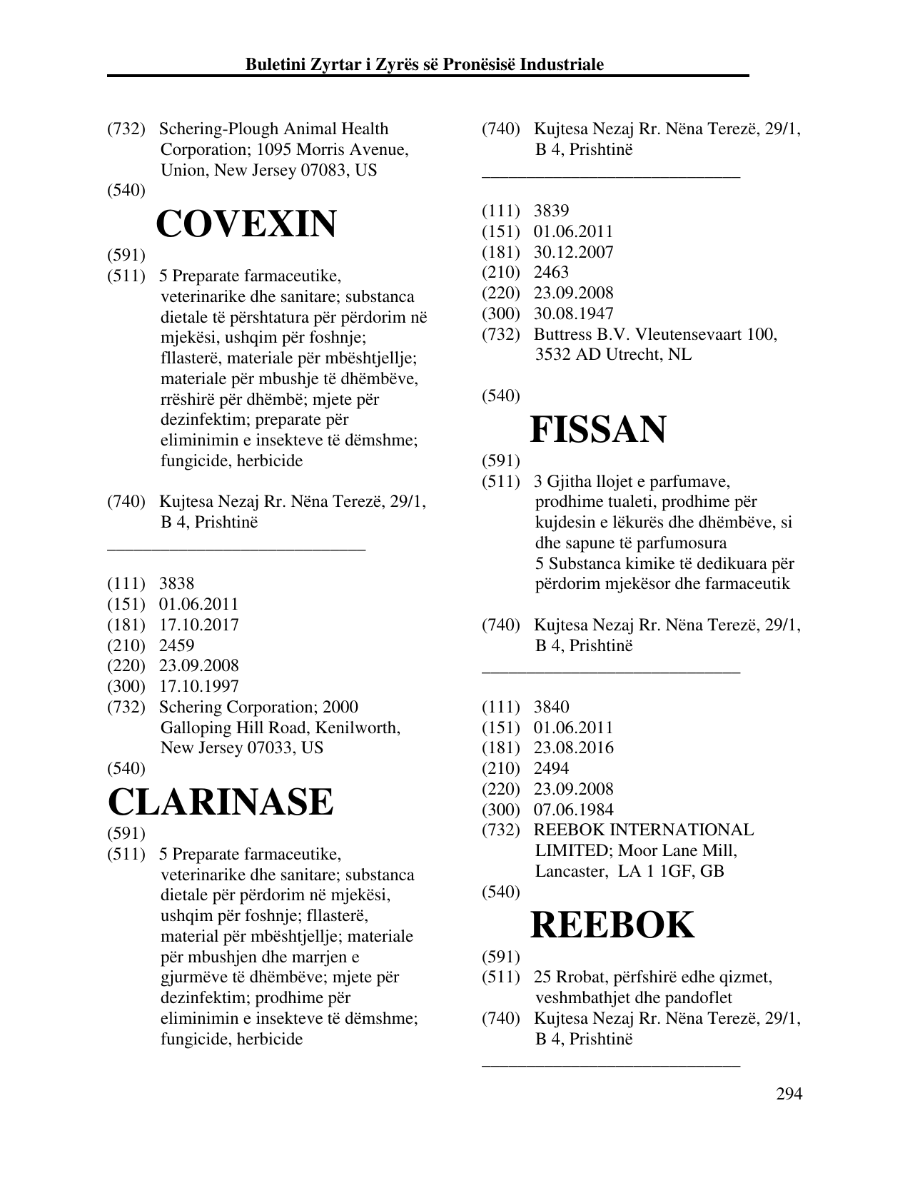 Faqja 294 e buletinit