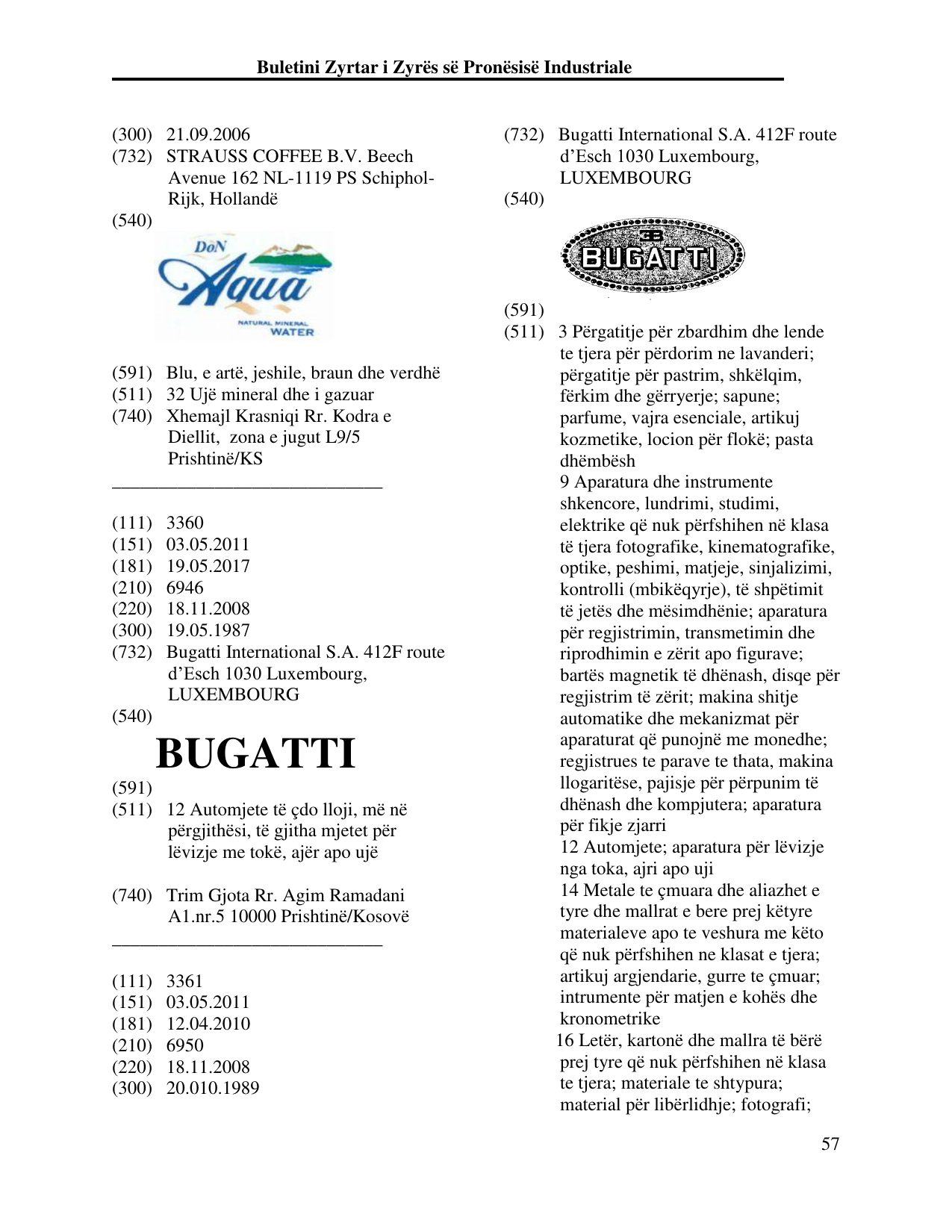 Faqja 57 e buletinit