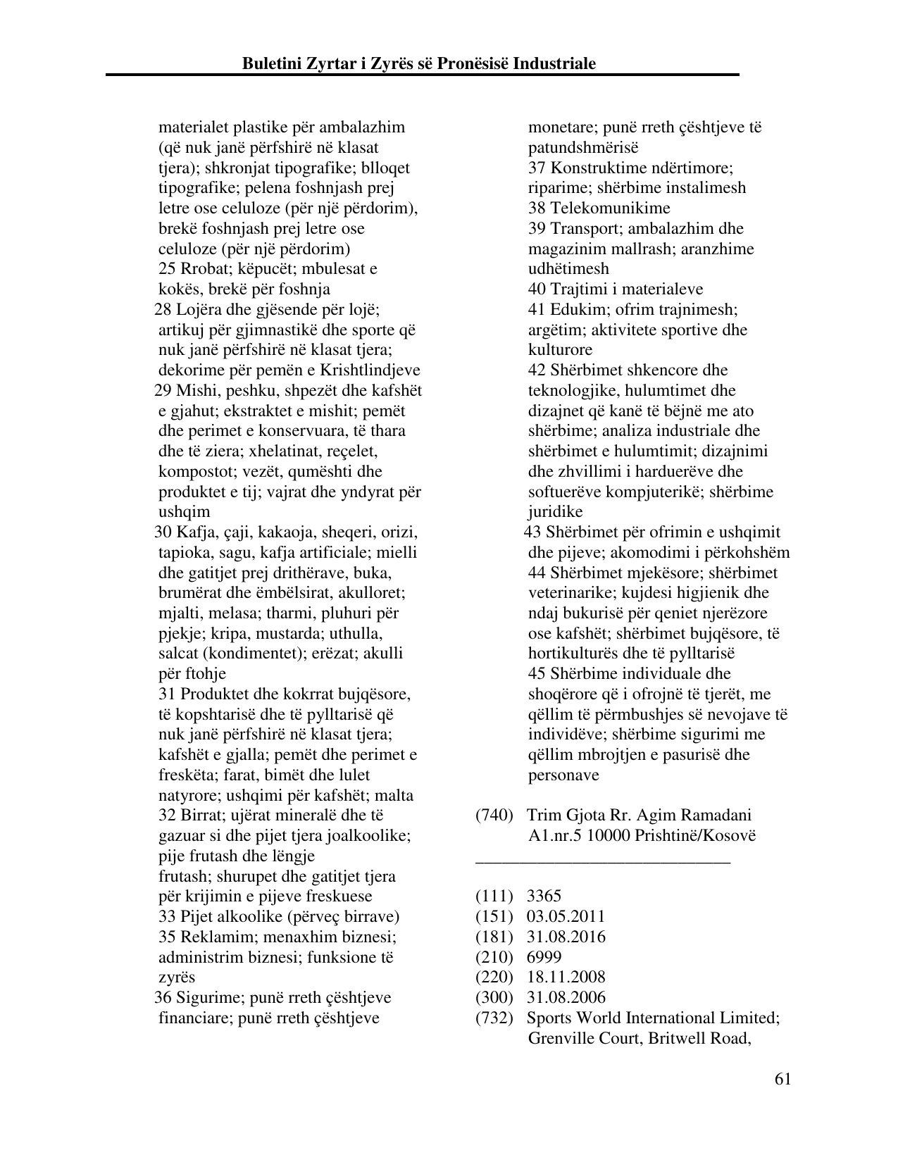 Faqja 61 e buletinit