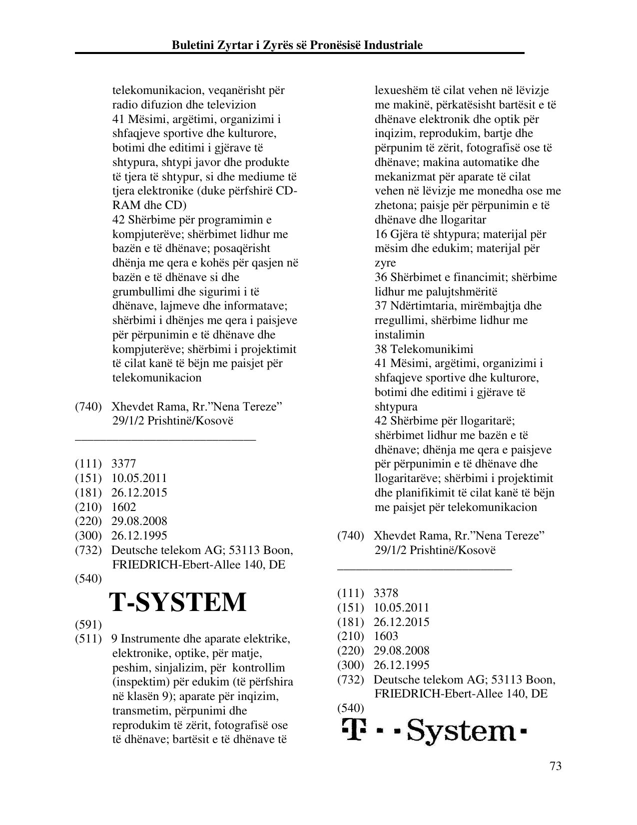 Faqja 73 e buletinit
