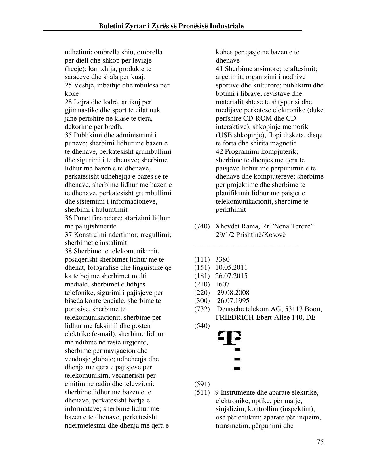 Faqja 75 e buletinit
