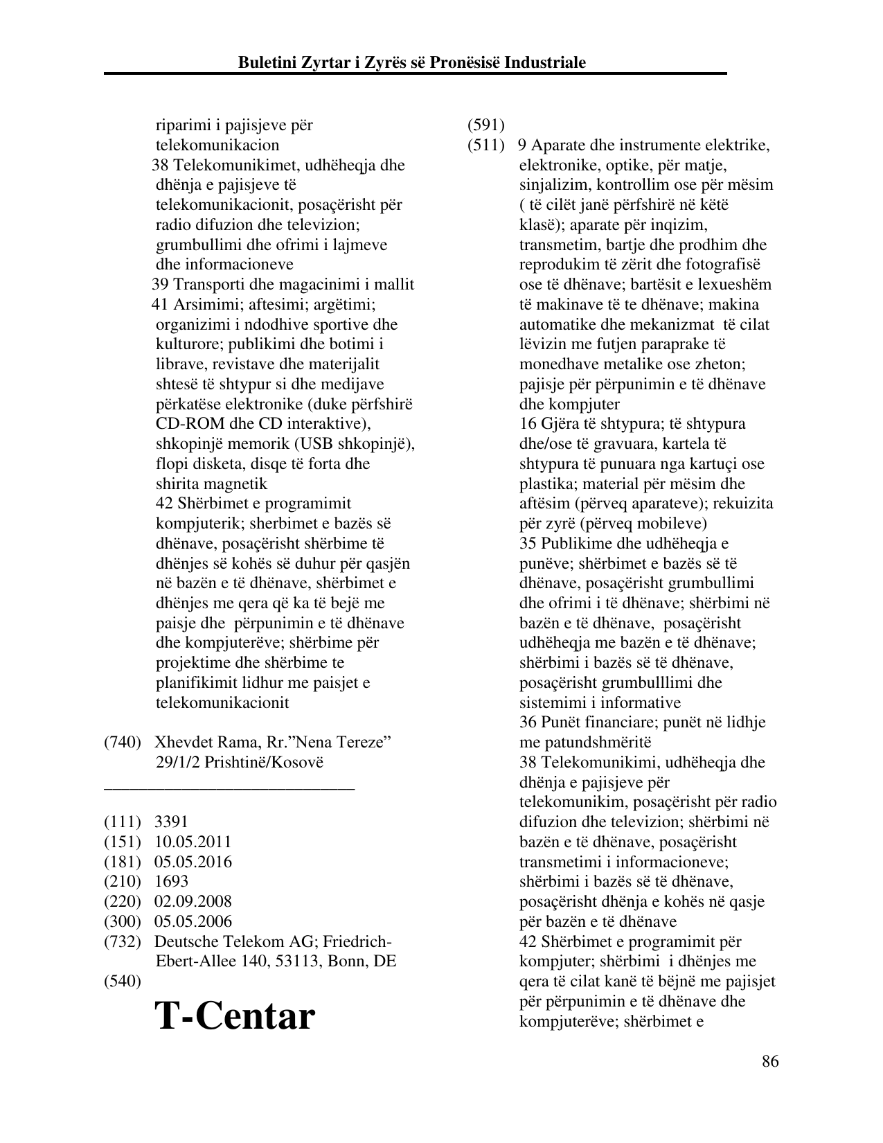 Faqja 86 e buletinit
