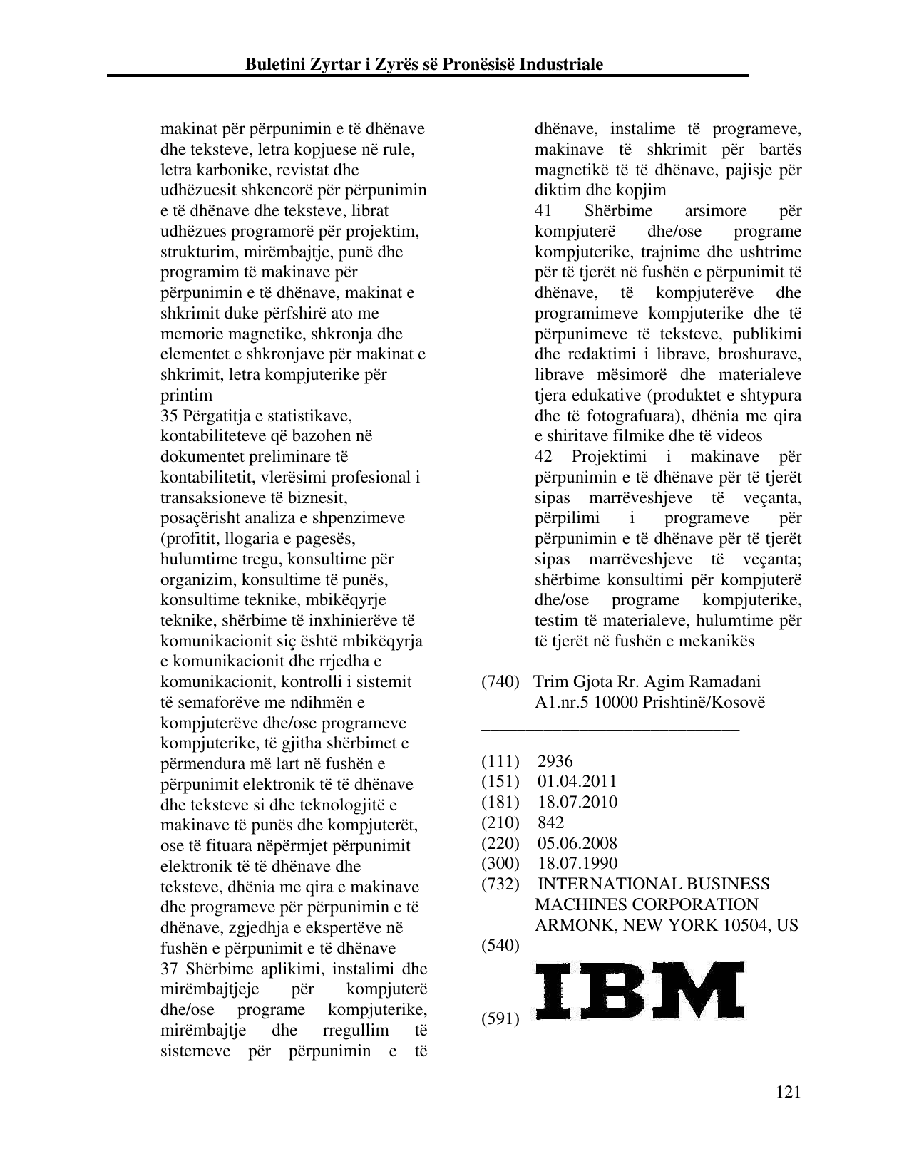 Faqja 121 e buletinit