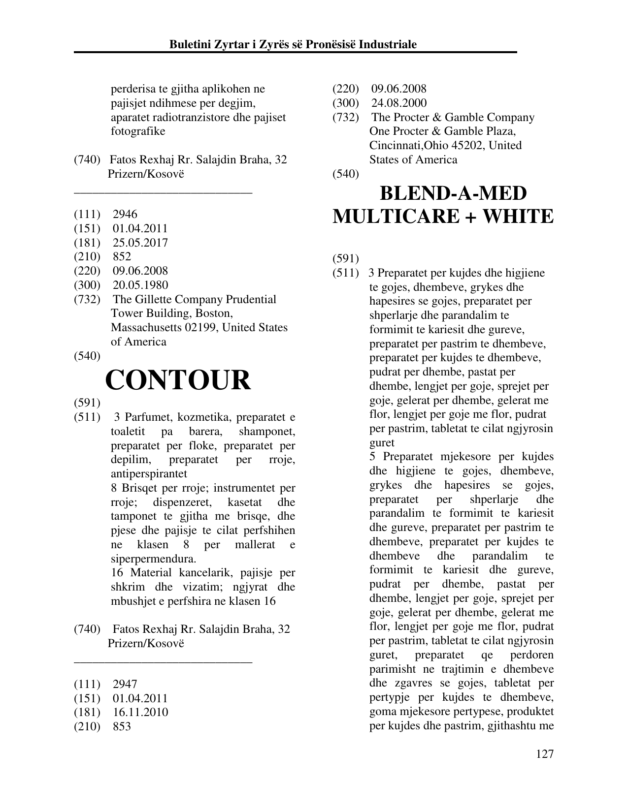 Faqja 127 e buletinit