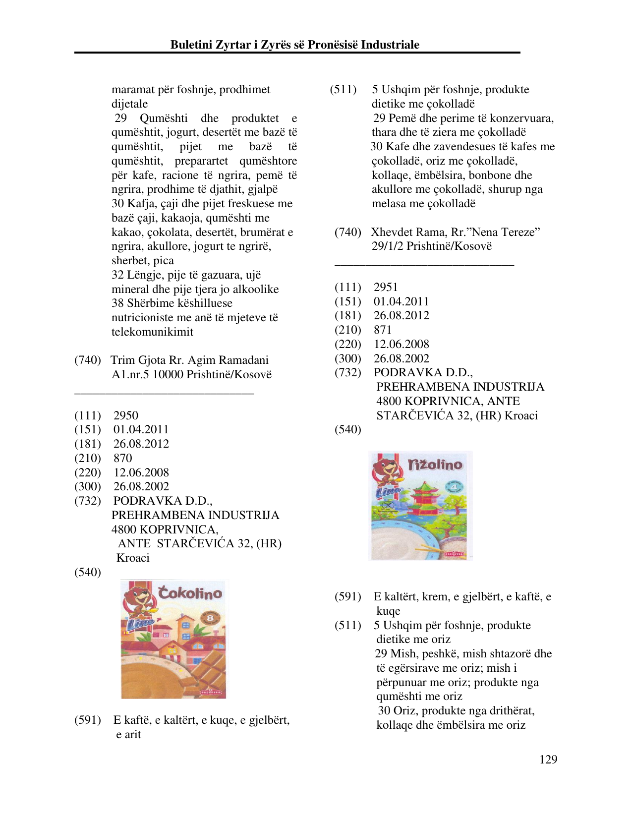 Faqja 129 e buletinit