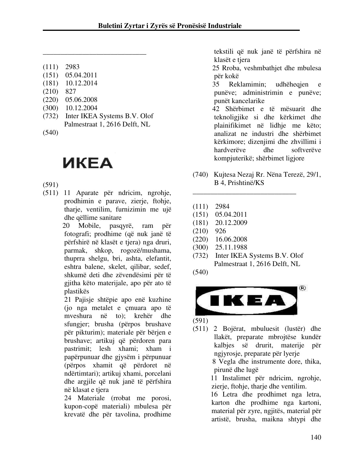 Faqja 140 e buletinit