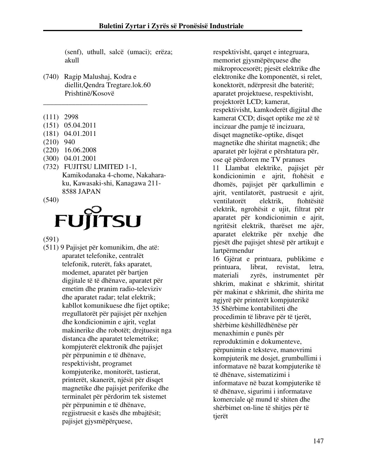 Faqja 147 e buletinit