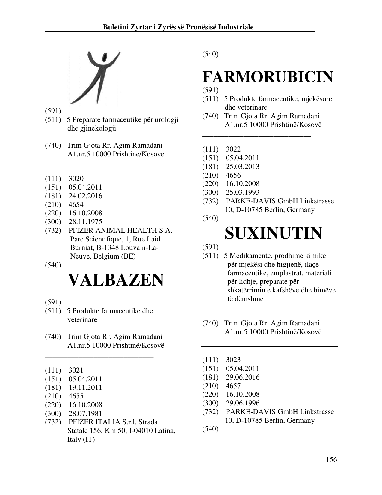 Faqja 156 e buletinit