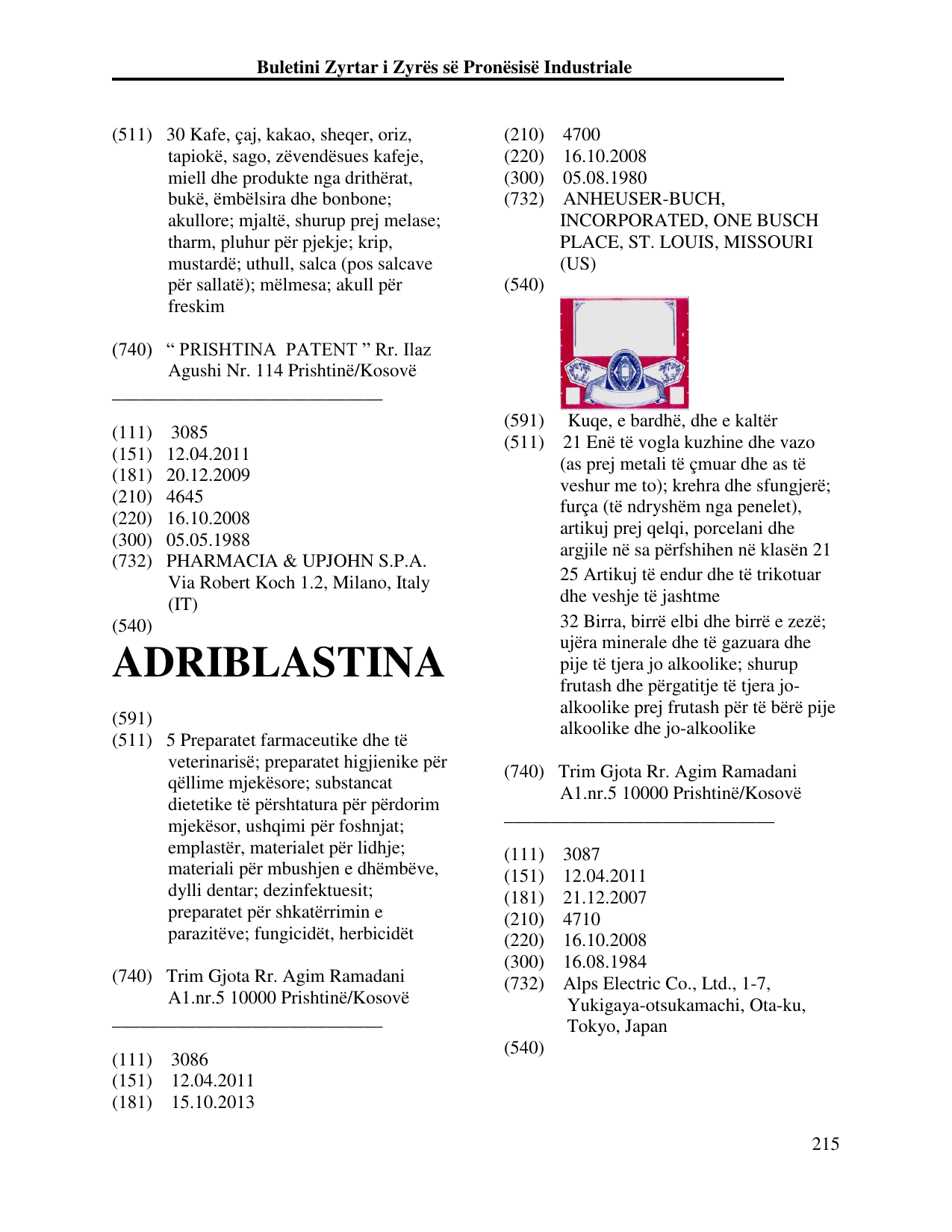 Faqja 215 e buletinit