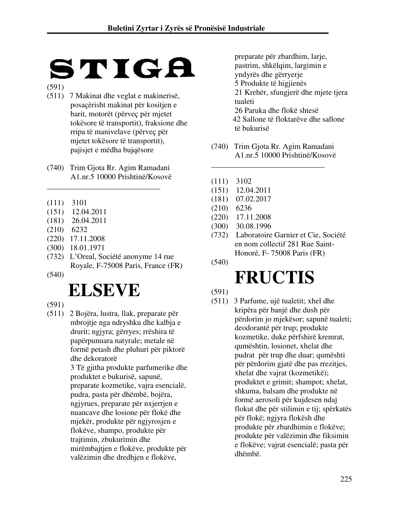 Faqja 225 e buletinit