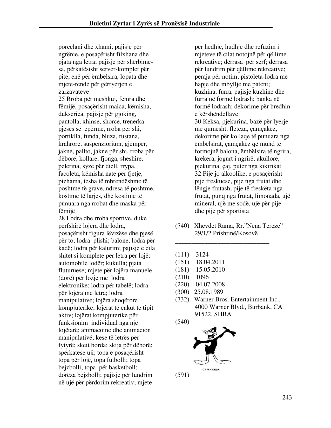 Faqja 243 e buletinit