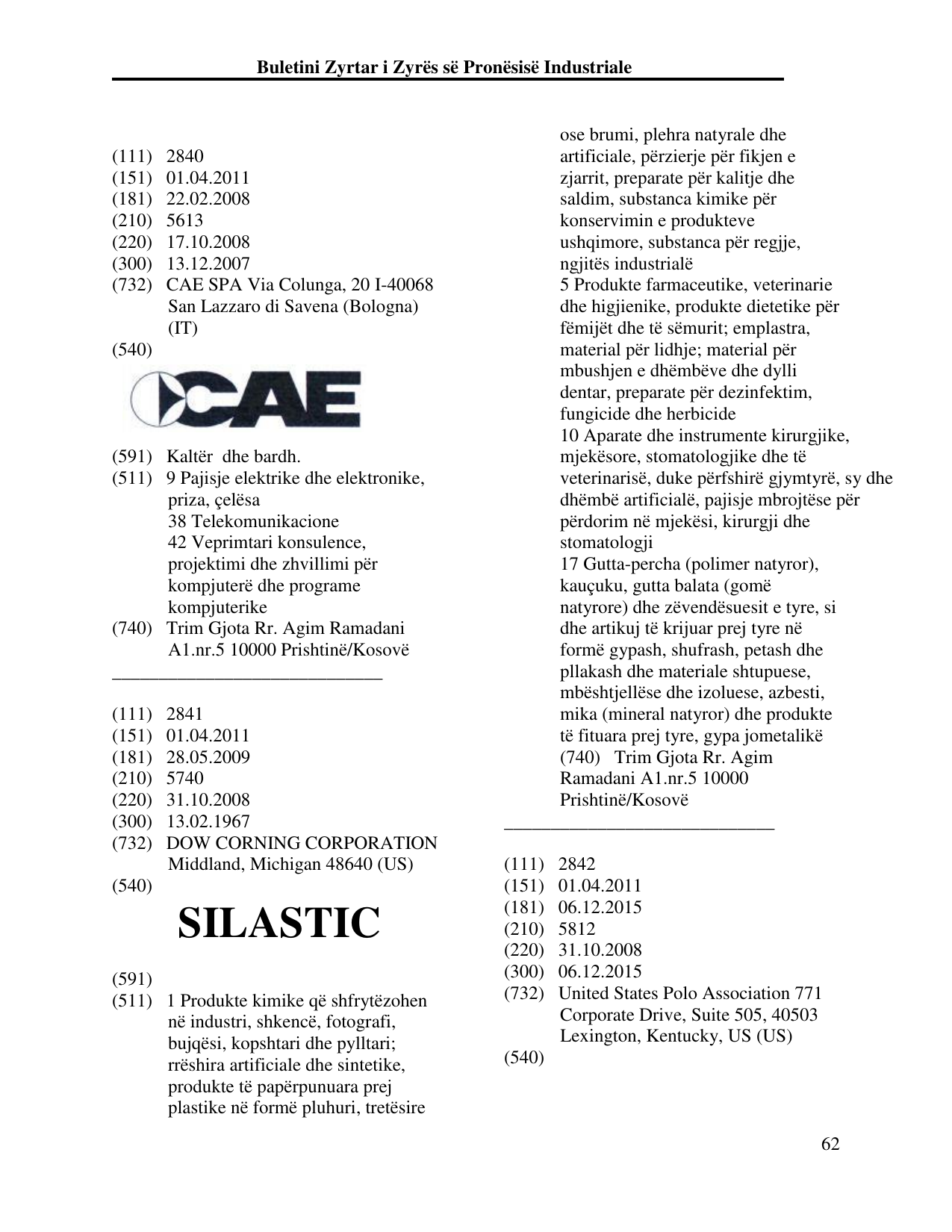 Faqja 62 e buletinit