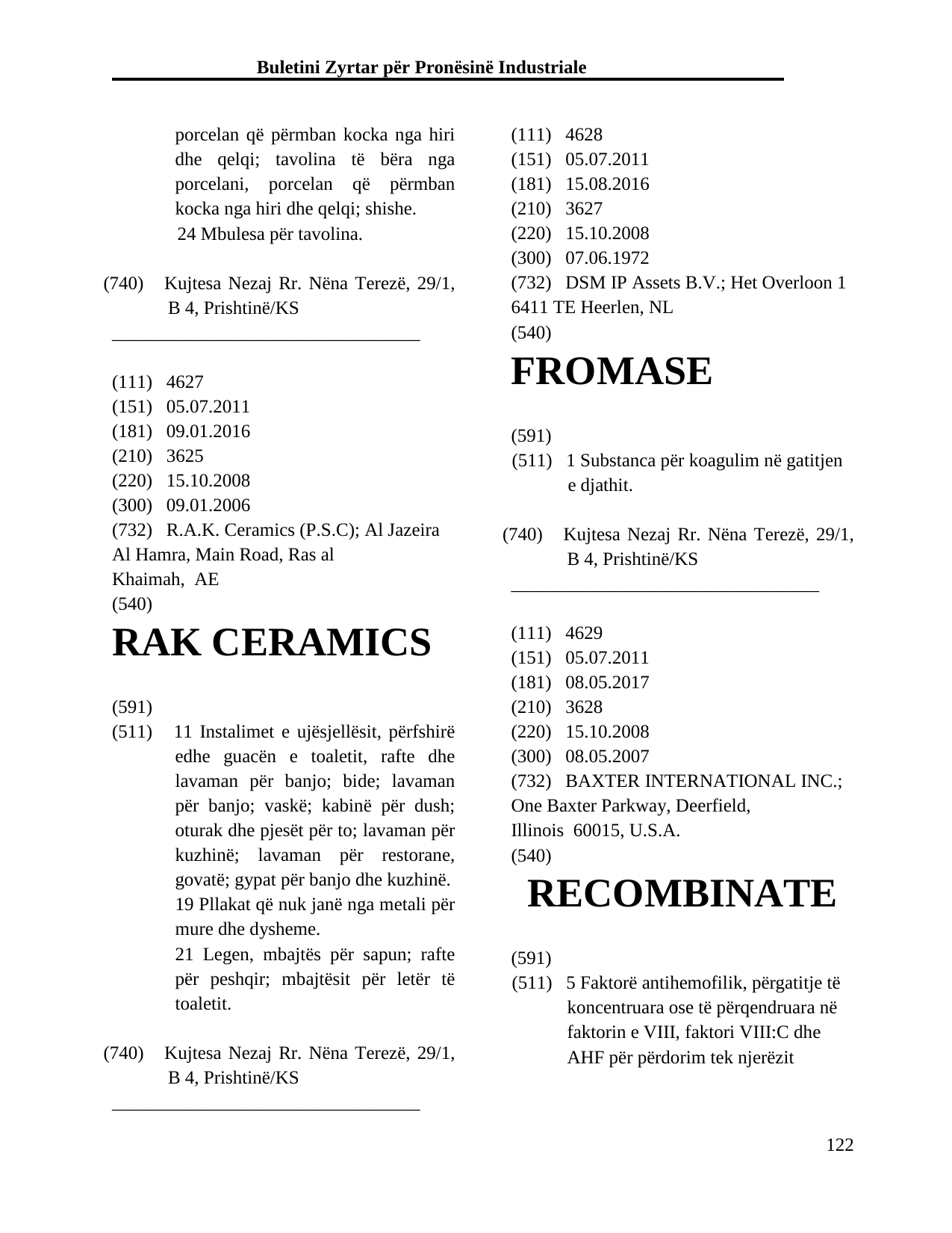 Faqja 122 e buletinit